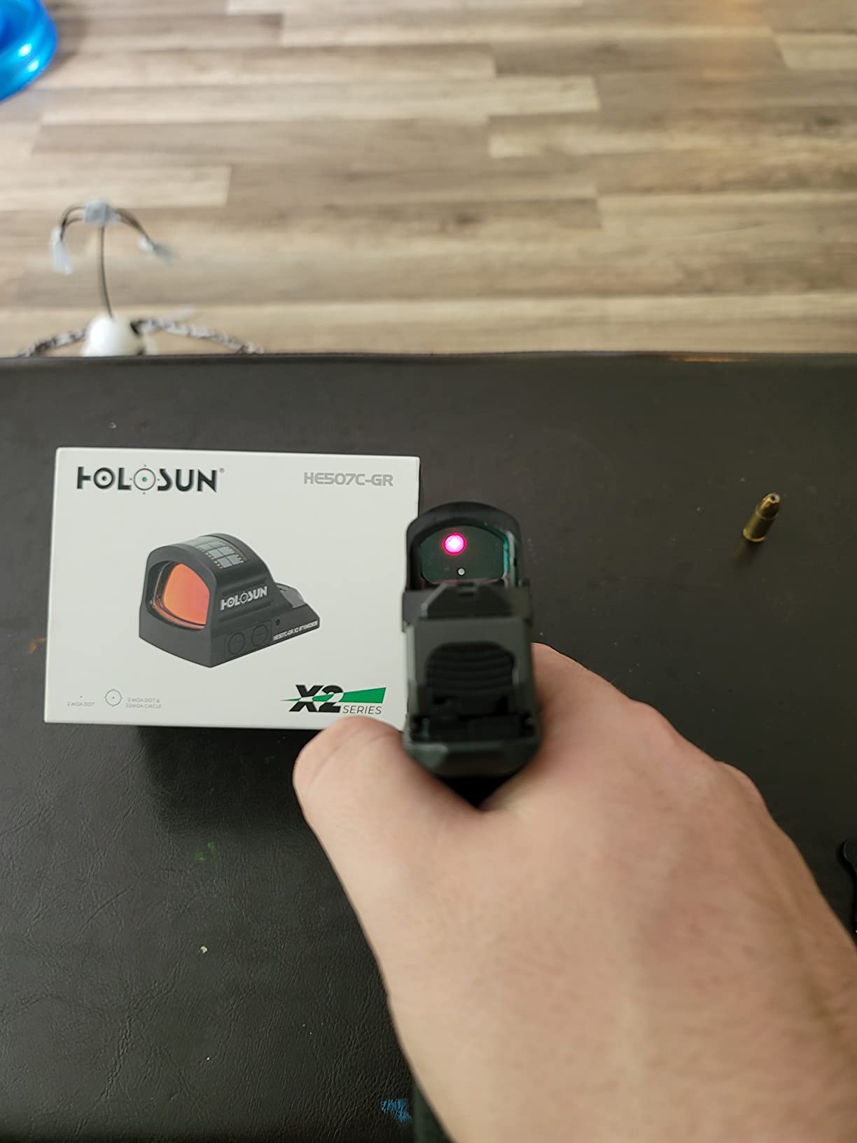 HOLOSUN 407C/507C-X2 Series, 2 MOA Dot, 32 MOA Circle Dot Options, 7075 Aluminum, Open, Solar, Shake Awake, RMR Footprint customer photo 1