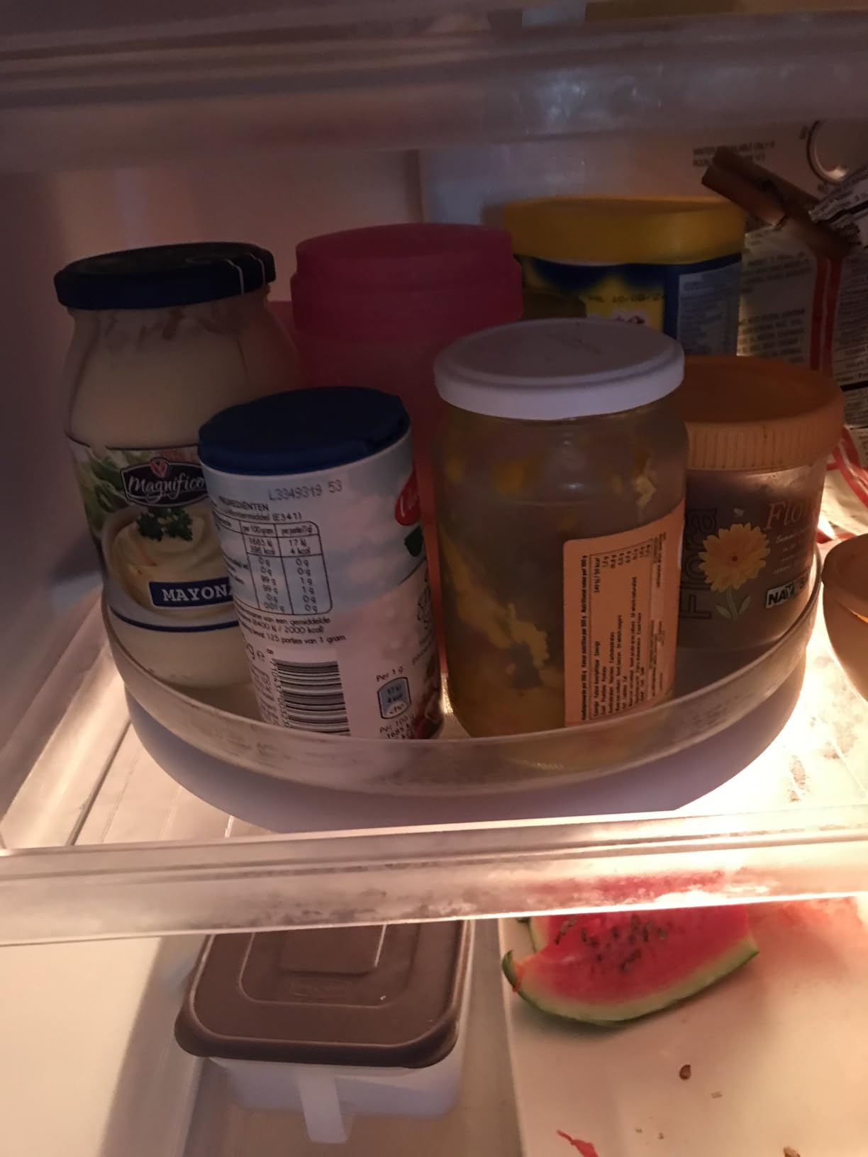 YouCopia FridgeView Fridge Turntable, Lazy Susan Organizer for Refrigerator Storage, 11 inch customer photo 2
