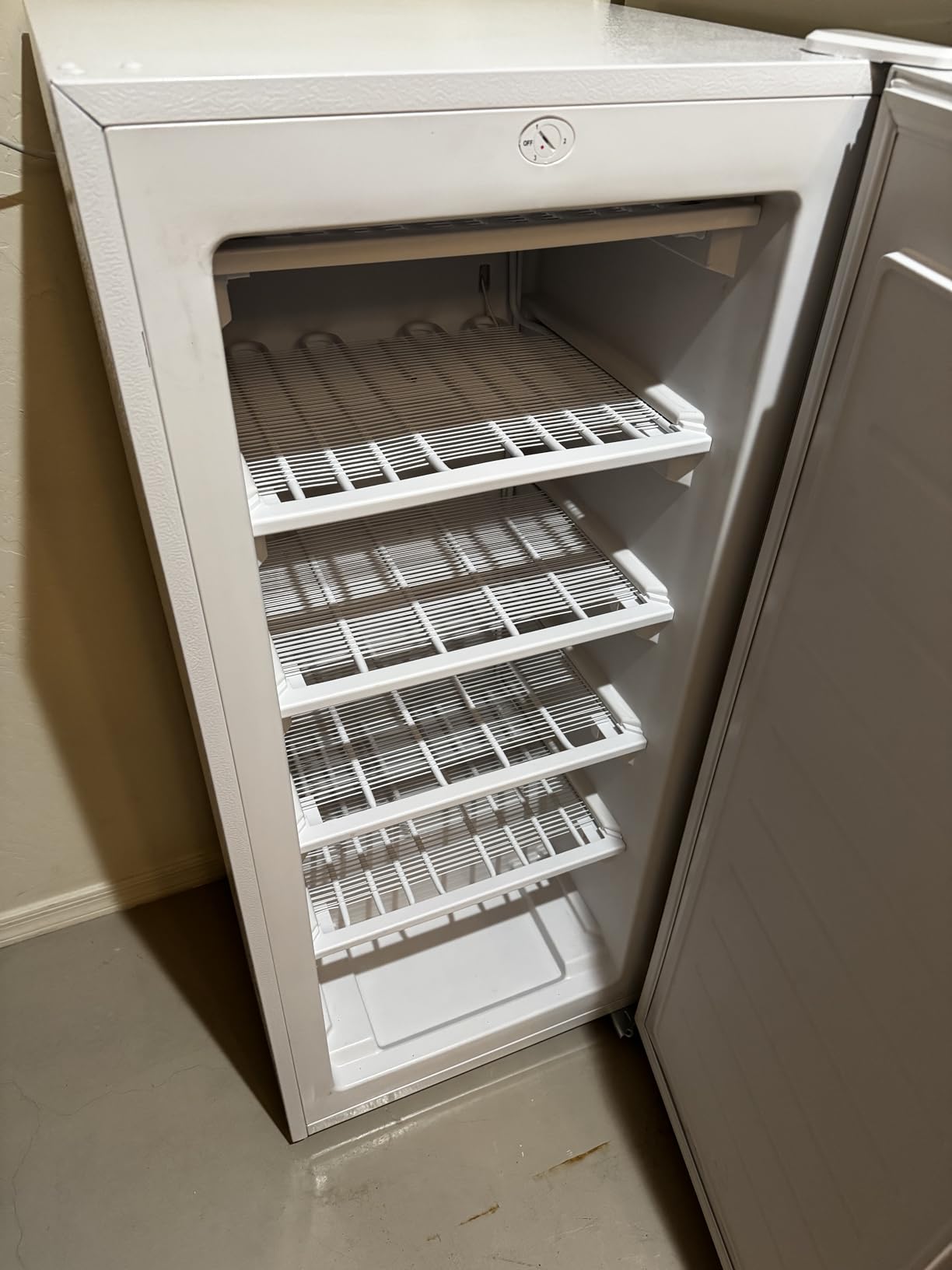 Commercial Cool Upright Freezer, Stand Up Freezer 6 Cu Ft with Reversible Door, Black | 5 Fixed Freezer Shelves, Reversible Door, Adjustable Thermostat, Manual Defrost customer photo 1