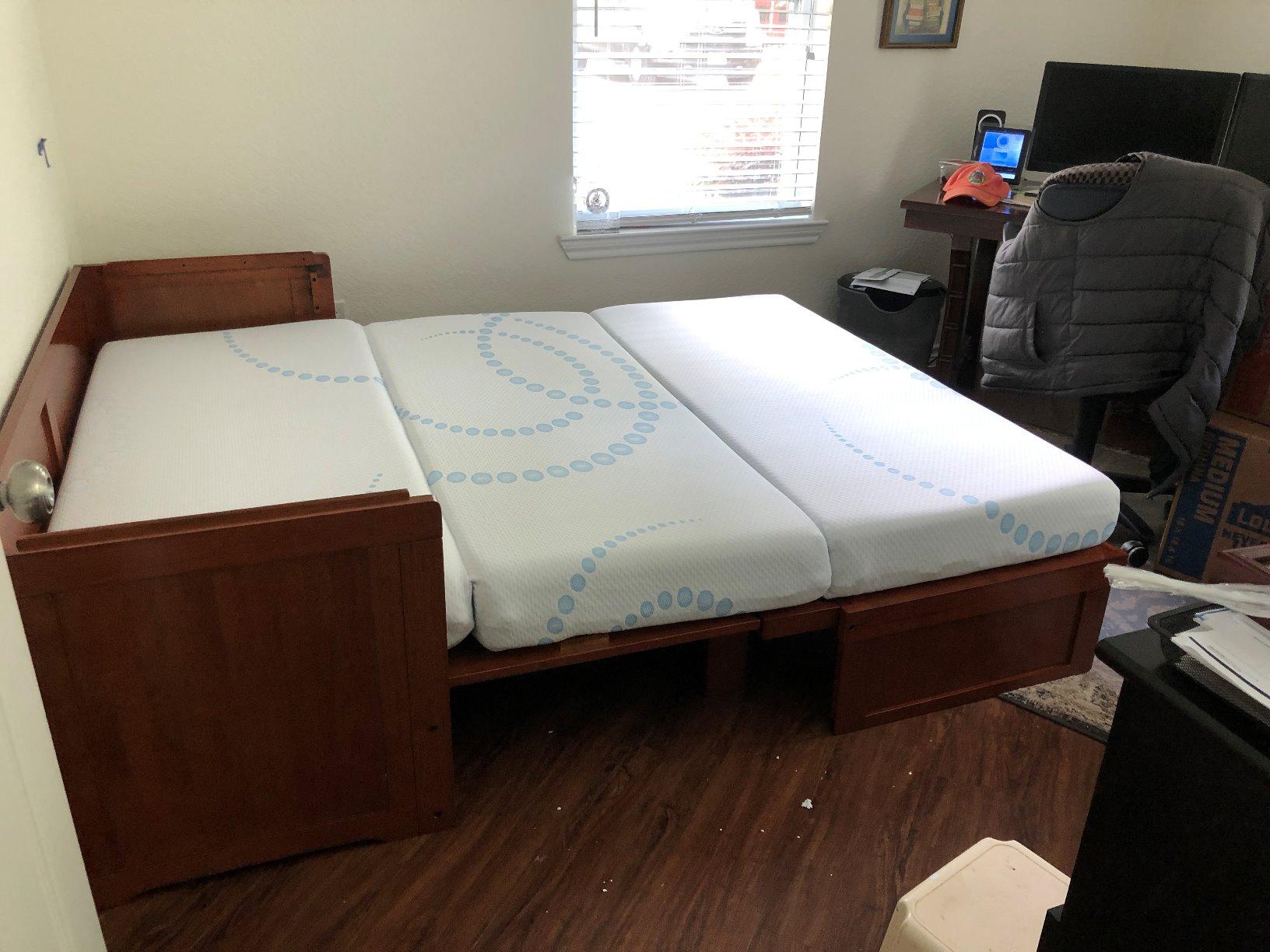 NIGHT & DAY Furniture Murphy Cube Cabinet Bed Pre-Assembled Queen (Rural Gray) customer photo 1