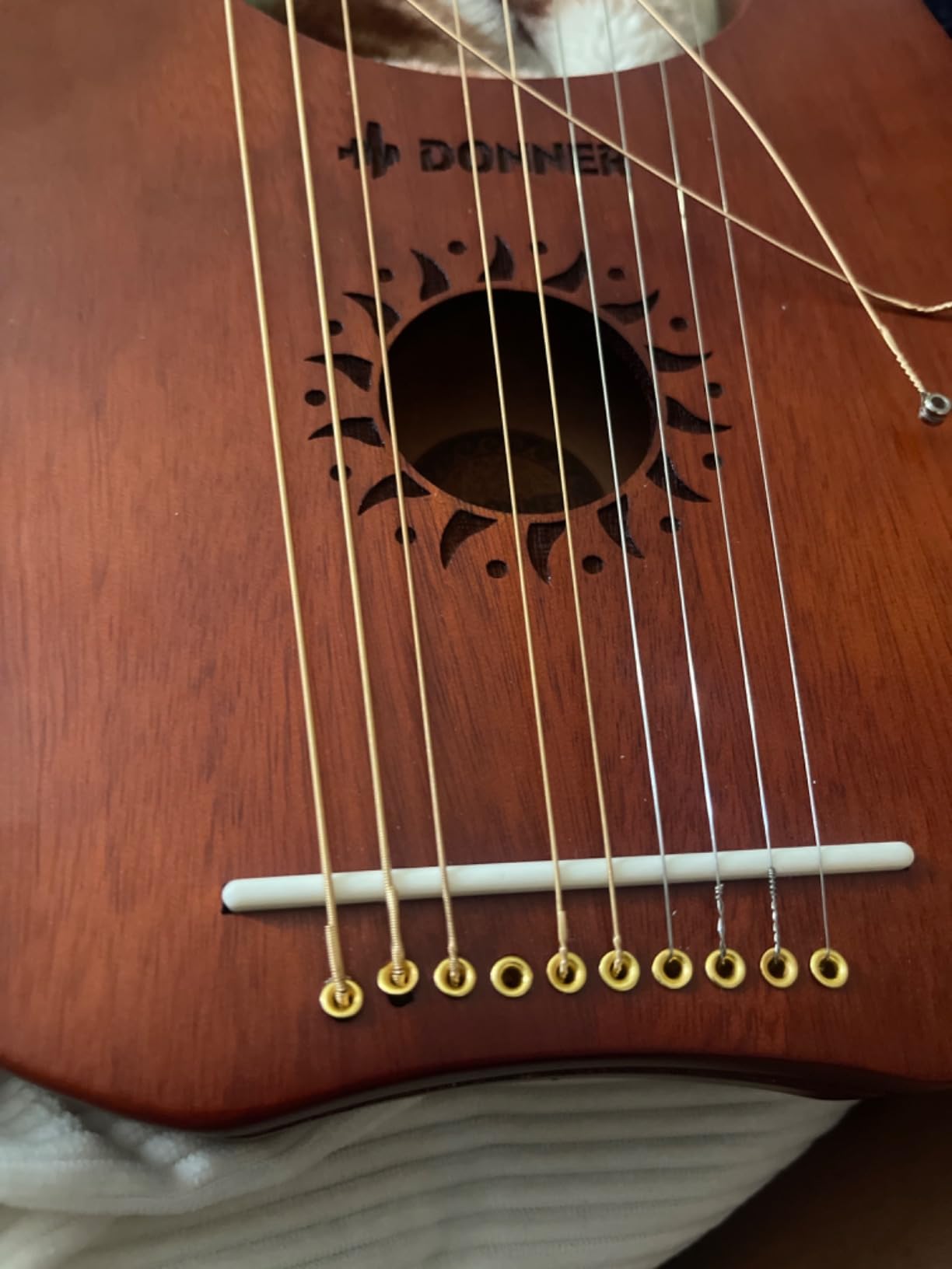 Donner 16-String Mahogany Lyre Harp Beginners Kit, Classic Greece, DLH-003 customer photo 2