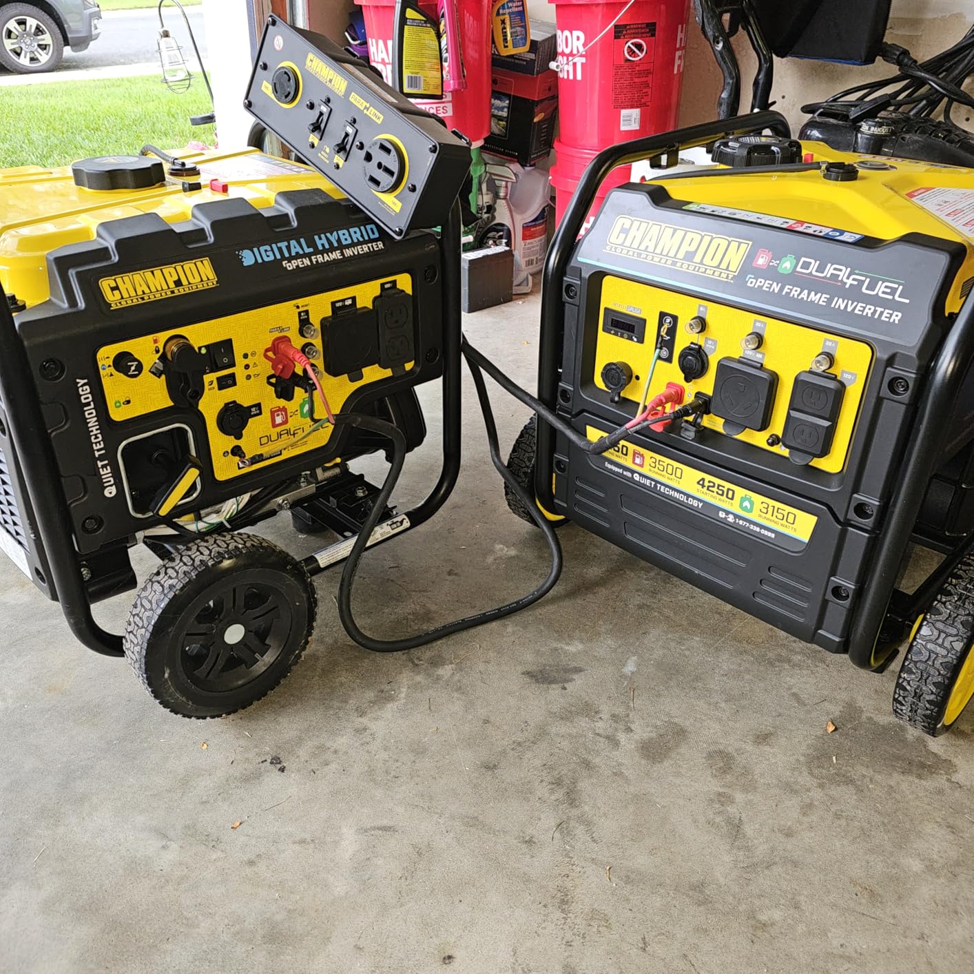 Champion Power Equipment 4250-Watt Dual Fuel RV Ready Portable Open Frame Inverter Generator with Quiet Technology customer photo 1
