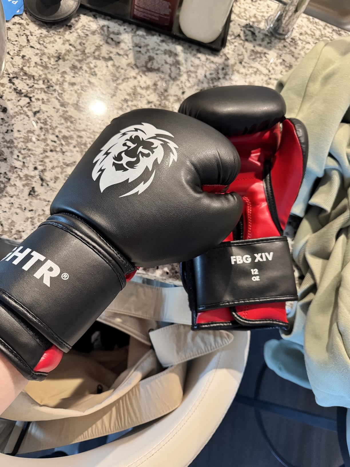 FIGHTR Boxing Gloves - Pro Training Sparring Gloves | Maximum Protection & Stability for Boxing, MMA, Muay Thai, Kickboxing & Punching Bag Men Women Focus Mitts 8 10 12 14 16oz customer photo 1