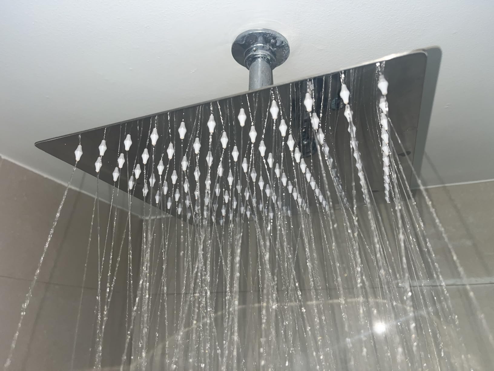 Voolan Rain Shower Head - High Flow Large Rainfall Shower Heads Made of Stainless Steel - Waterfall Bathroom Square Showerhead - Ceiling or Wall Mount (12
