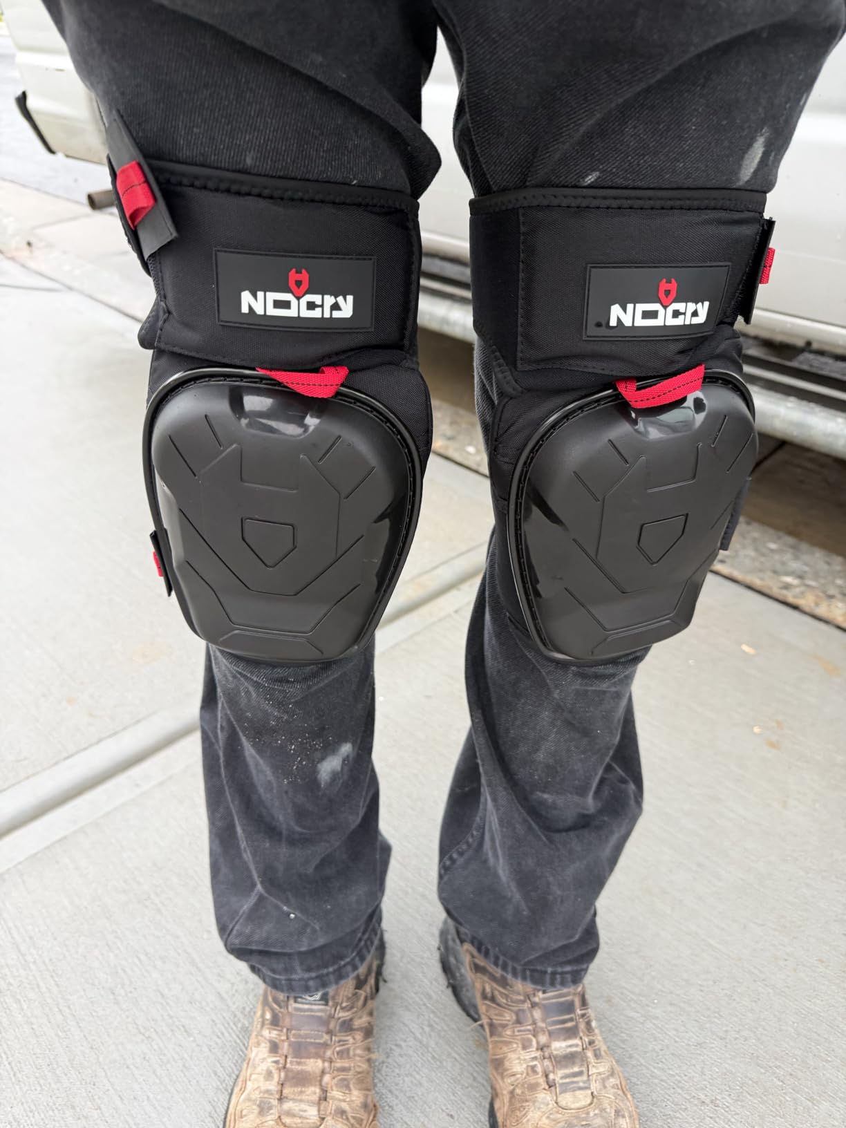 NoCry Professional Work Knee Pads for Men Construction with Ankle Support and Heavy Duty Anti-Slip Cap - Foam Cushion and Extra Thick Gel Padding - Reinforced Thigh & Shin Straps customer photo 1