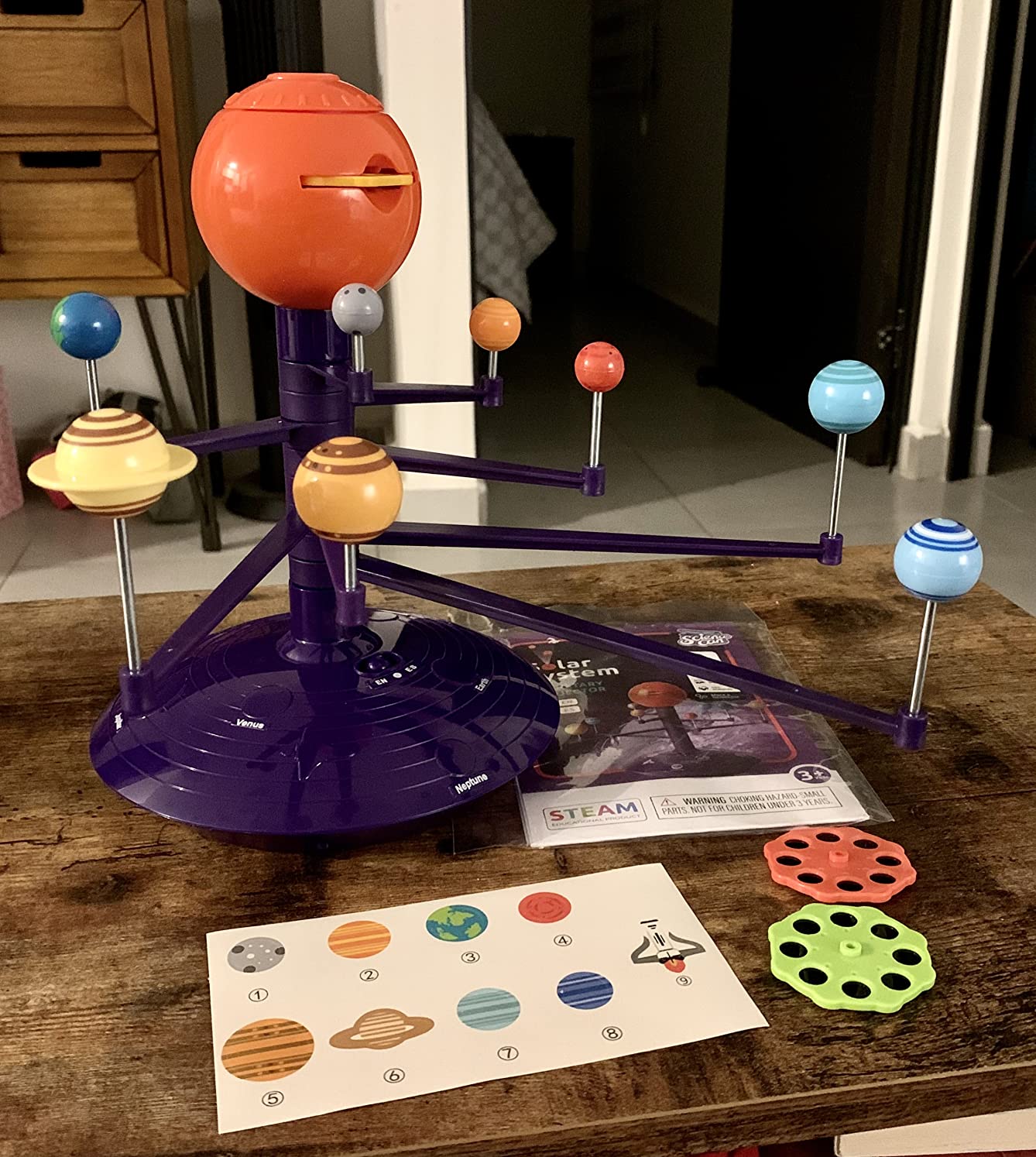 Science Can Solar System for Kids, Talking Astronomy Solar System Model Kit | Planetarium Projector w/ 8 Planets, Bilingual EN/ES, STEM Educational Toys, Space Toys Gift for 3 4 5 6 7 Year Old Boys Girls customer photo 1