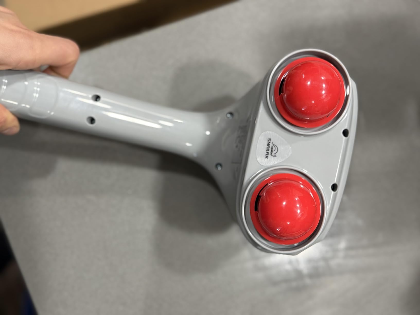 Snailax Cordless Handheld Back Massager with Heat, Percussion, Rechargeable | Dual Heads Deliver Up To 3200 PPM With 3 Interchangeable Head Sets, 3 Modes And 3 Speeds For Customized Full-Body Percussion customer photo 2