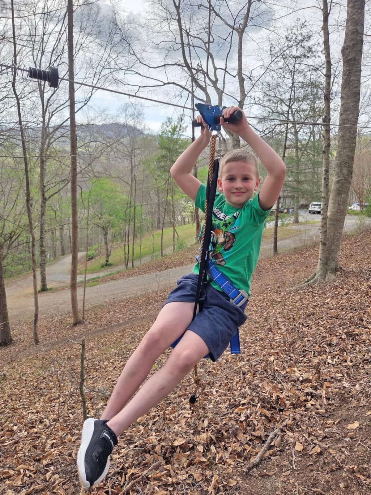X XBEN Zip line Kits for Backyard 98FT, Ziplines for Kids and Adults | Included Swing Seat, Ziplines Brake, and Steel Trolley, Outdoor Playground Equipment, ASTM/CPC, Easy Setup, Gift Package customer photo 1