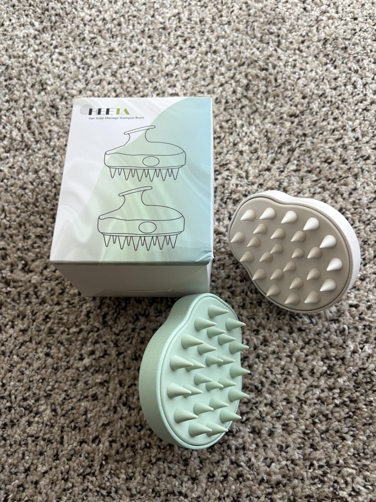 HEETA 2-Pack Large Scalp Massager Scrubber Shampoo Brush for Hair Growth | Soft Silicone Head Massager, Shampoo Brush Cleansing Exfoliating for All Hair Type, Easy-Grip, Hair Care Shower Accessories customer photo 1