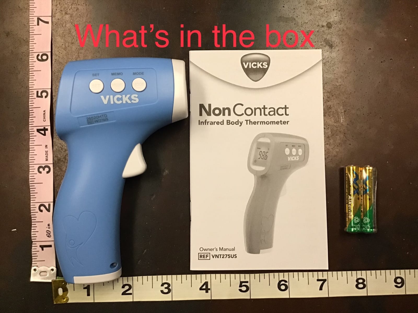 Vicks Non-Contact Infrared Thermometer for Forehead, Food & Bath, Blue customer photo 2