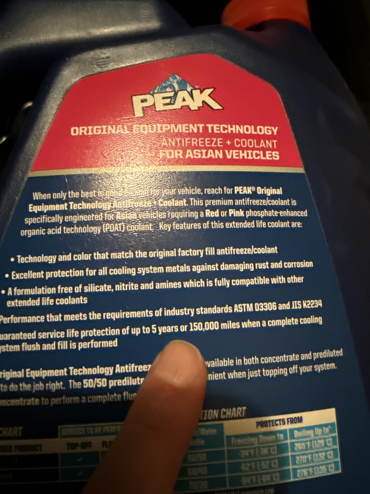 PEAK OET Extended Life Red/Pink Concentrate Antifreeze/Coolant for Asian Vehicles, 1 Gal. customer photo 2