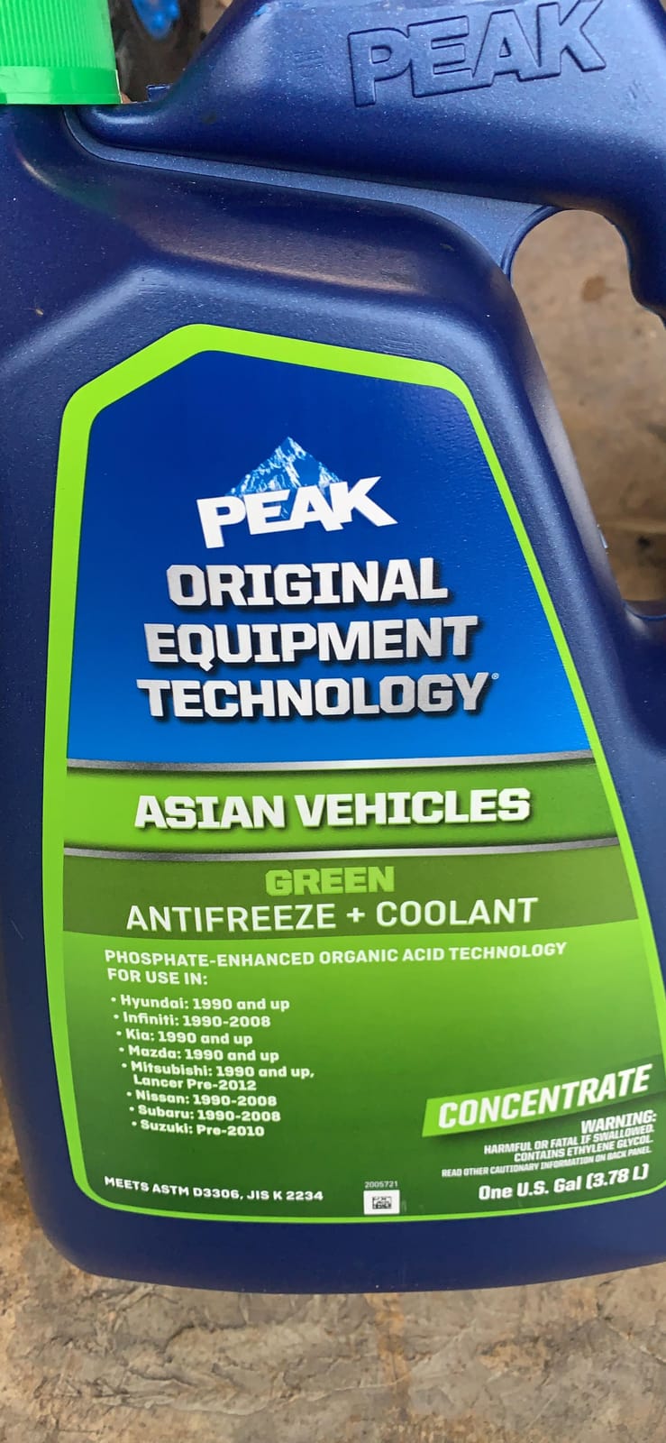 PEAK OET Extended Life Green Concentrate Antifreeze/Coolant for Asian Vehicles, 1 Gal. customer photo 2