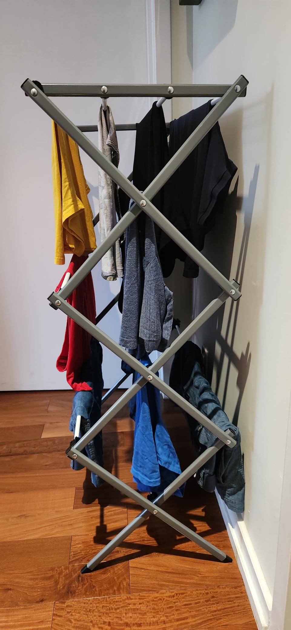 Honey-Can-Do 6-Tier Collapsible Steel Clothes Drying Rack, 24 ft, White customer photo 2