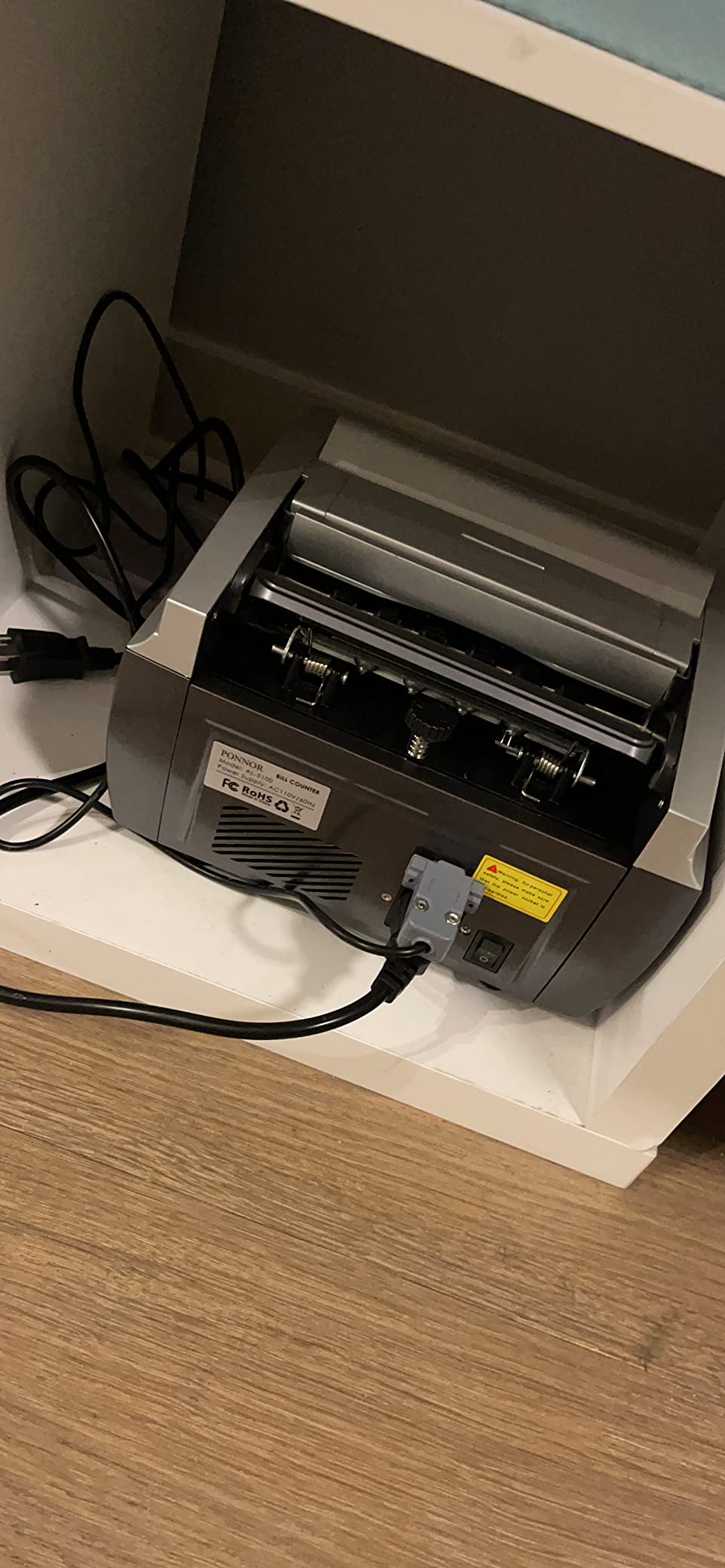 PONNOR Money Counter Machine with Value Bill Count, Cash Counter for Dollar, Euro with UV/MG/IR/DD/DBL/HLF/CHN Counterfeit Detection, Add/Bat/Value Mode Bill Counting Machine with Large LCD Display customer photo 2