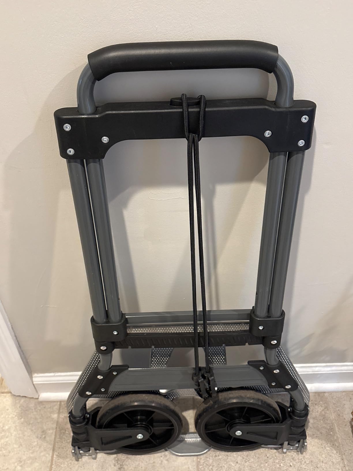 Leeyoung Folding Hand Truck and Dolly, 309 lb Capacity Aluminum Portable Cart with Telescoping Handle and PP+EVA Wheels customer photo 2