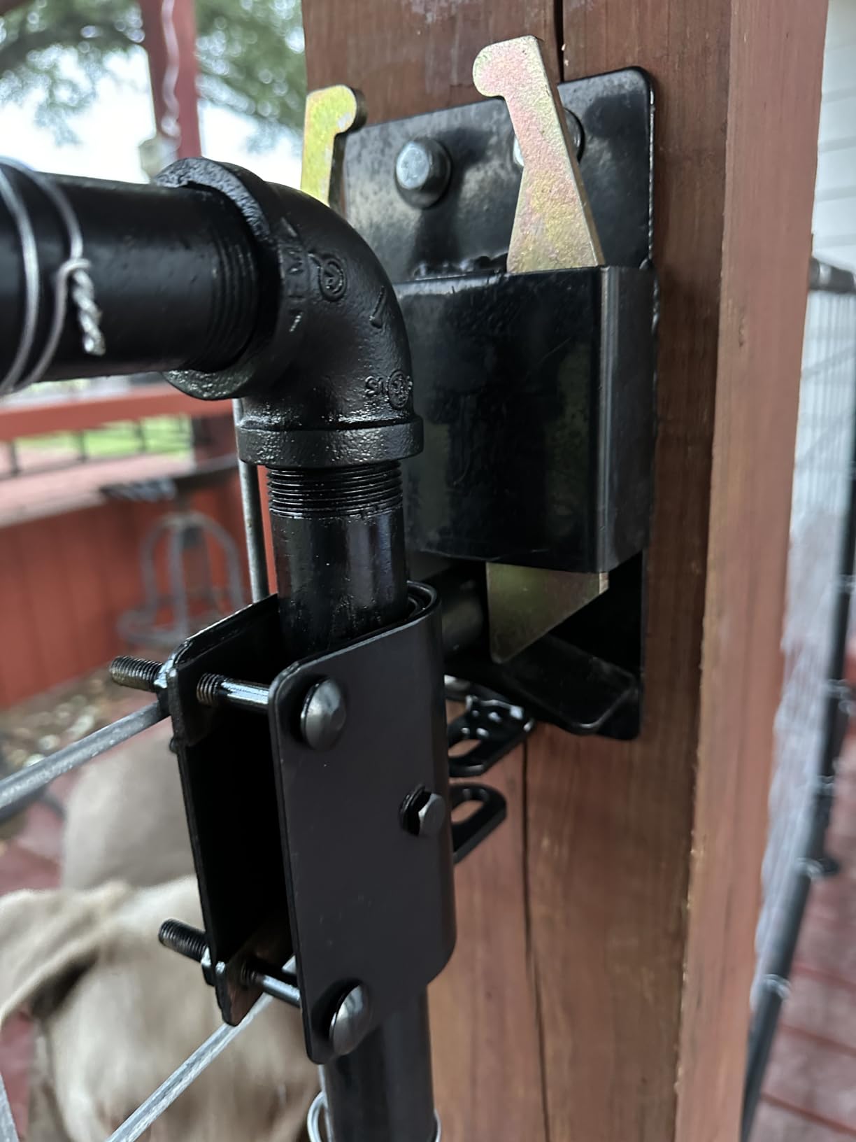 Farm Gate Latch 2 Way Gate Latch - Black Two Way Gate Latch Livestock Cattle Gate for Horse Corrals, Ranches customer photo 1