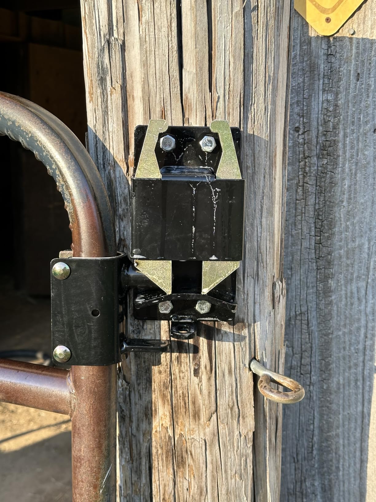 Farm Gate Latch 2 Way Gate Latch - Black Two Way Gate Latch Livestock Cattle Gate for Horse Corrals, Ranches customer photo 2