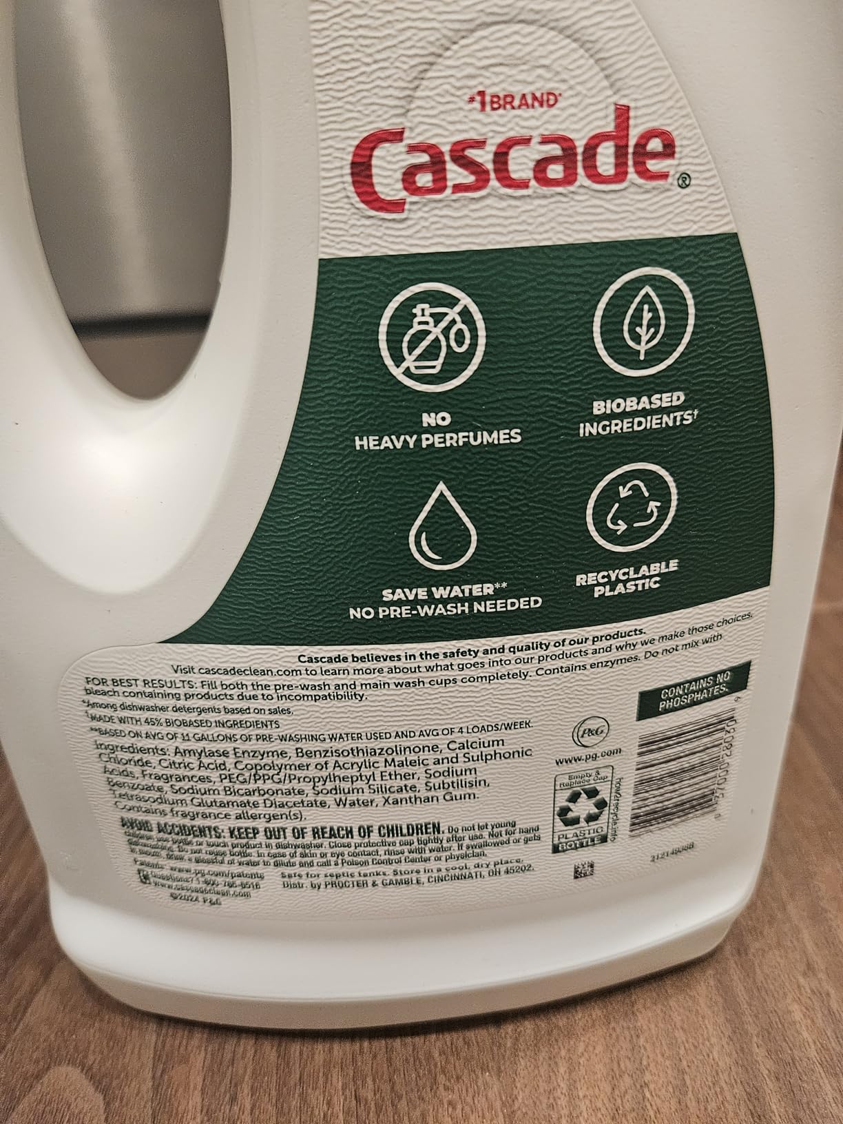 Cascade Free & Clear Dishwasher Detergent Liquid Gel, Dish Detergent, Dishwasher Soap, Lemon, 75oz customer photo 2