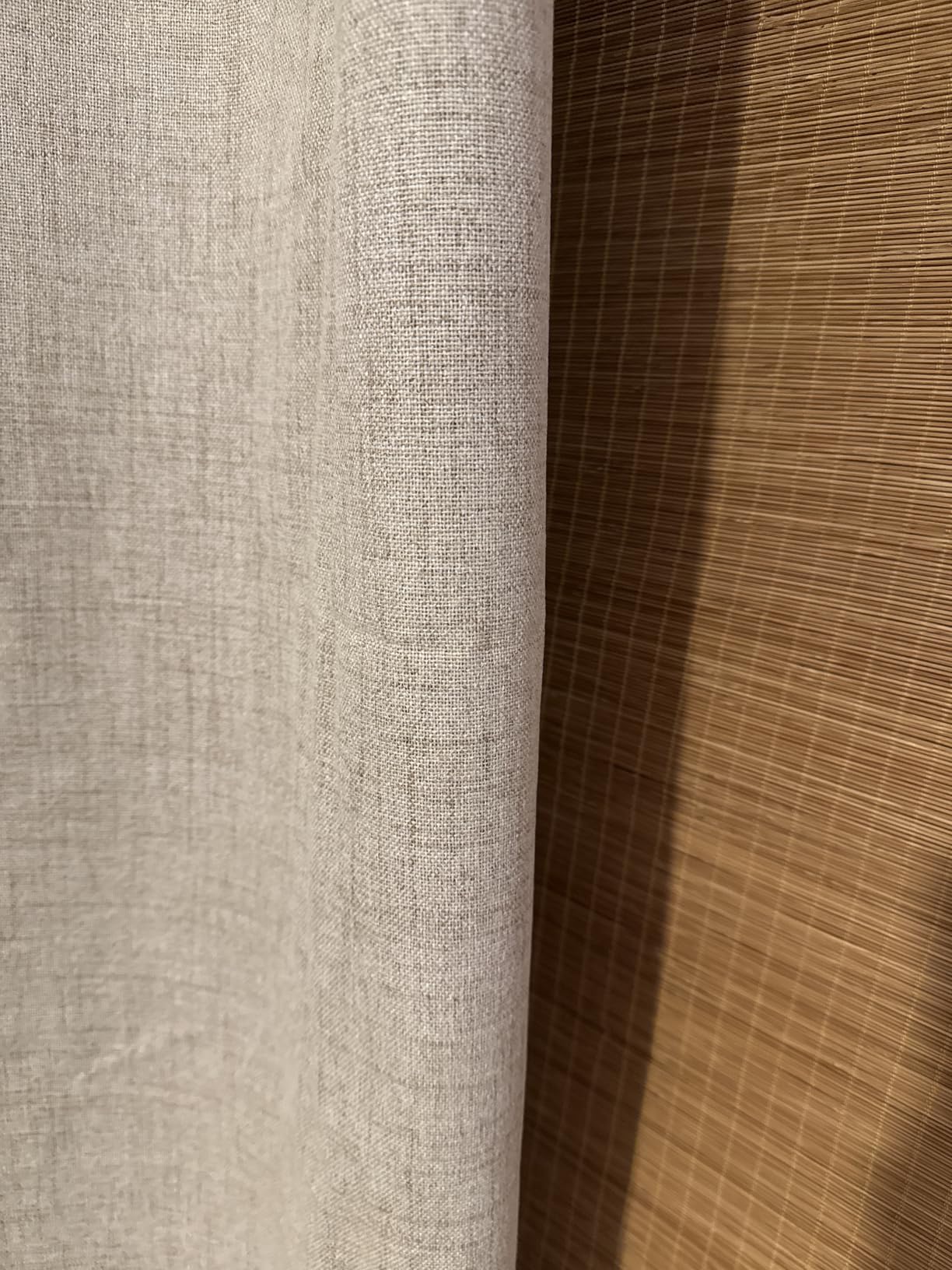 MIULEE 100% Blackout Linen Curtains for Bedroom 52x84 Inches Natural Beige | Room Darkening, Light Blocking, Thermal Insulated, Grommet Top, Linen Textured, Window Curtains for Living Room, 2 Panels customer photo 2