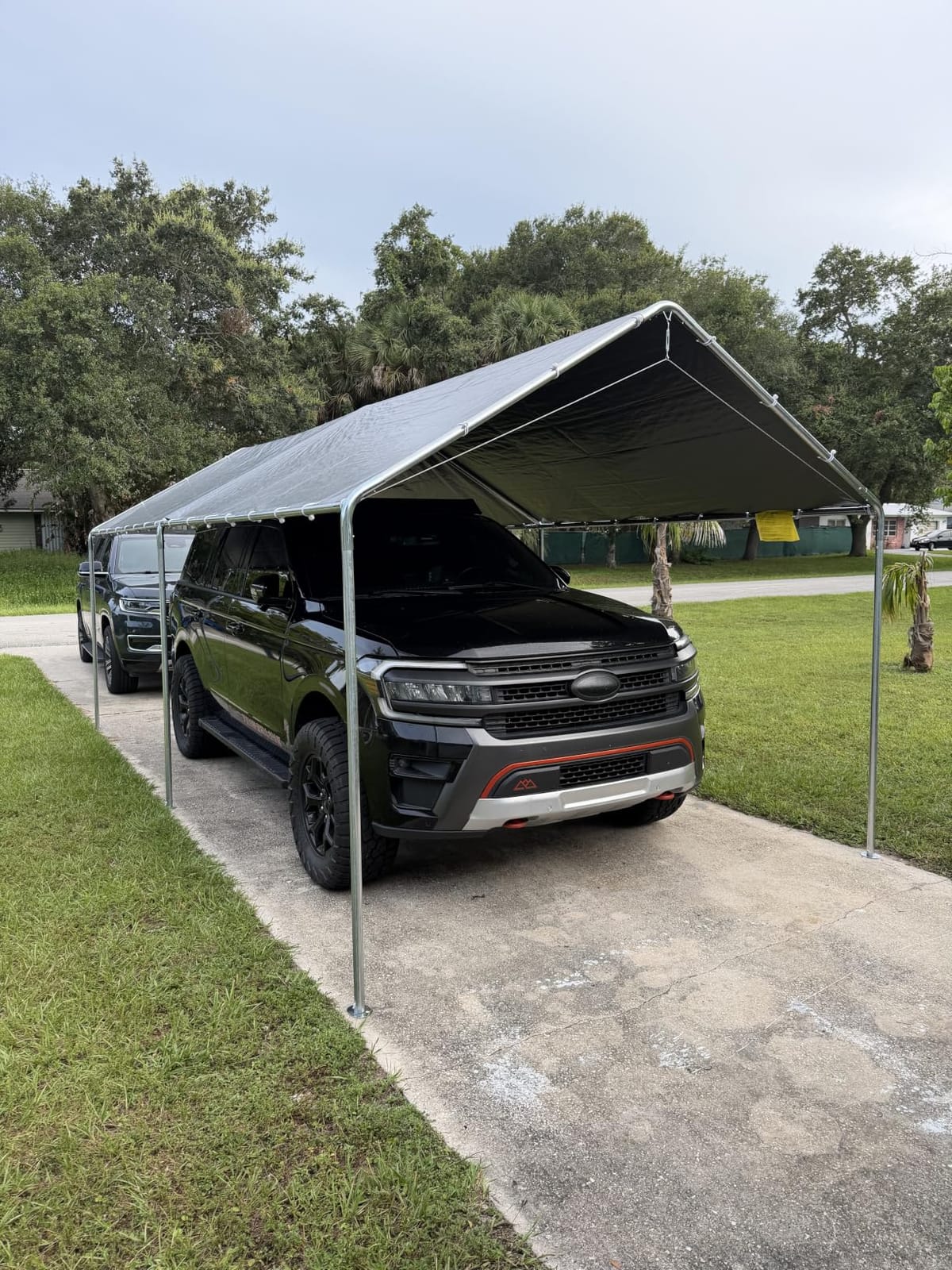 Outsunny 10'x20' Carport Outdoor Heavy Duty Galvanized Car Canopy Gray | Party Tent, Anchor Kit, 3 Reinforced Steel Cables customer photo 2