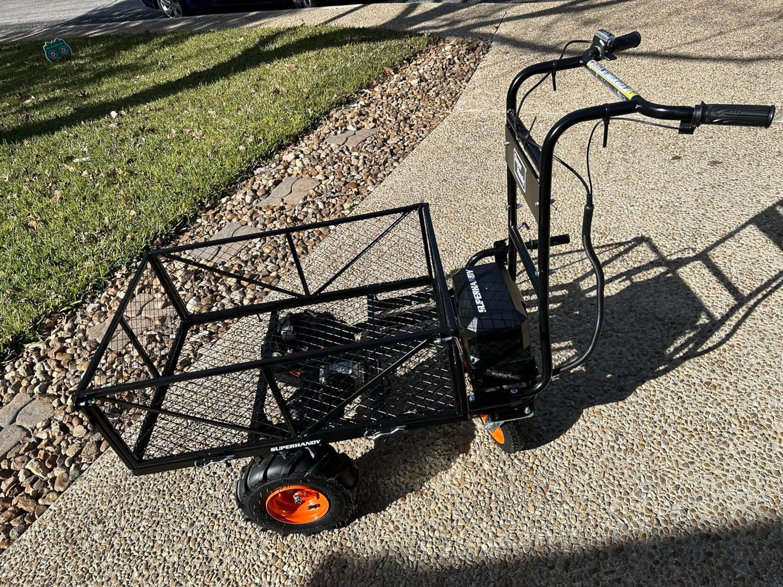 SuperHandy Utility Service Cart Power Wagon Wheelbarrow Electric 48V DC Powered 660Lbs Load and 1000Lbs+ Hauling Capacity Farm and Garden All Purpose Modular Cargo Bed customer photo 2