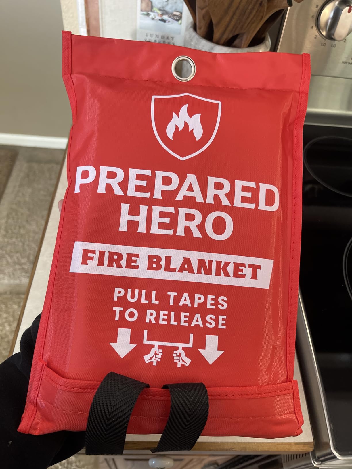 Prepared Hero Emergency Fire Blanket, Kitchen & Home, 39 x 39 in, 2 Pack customer photo 2