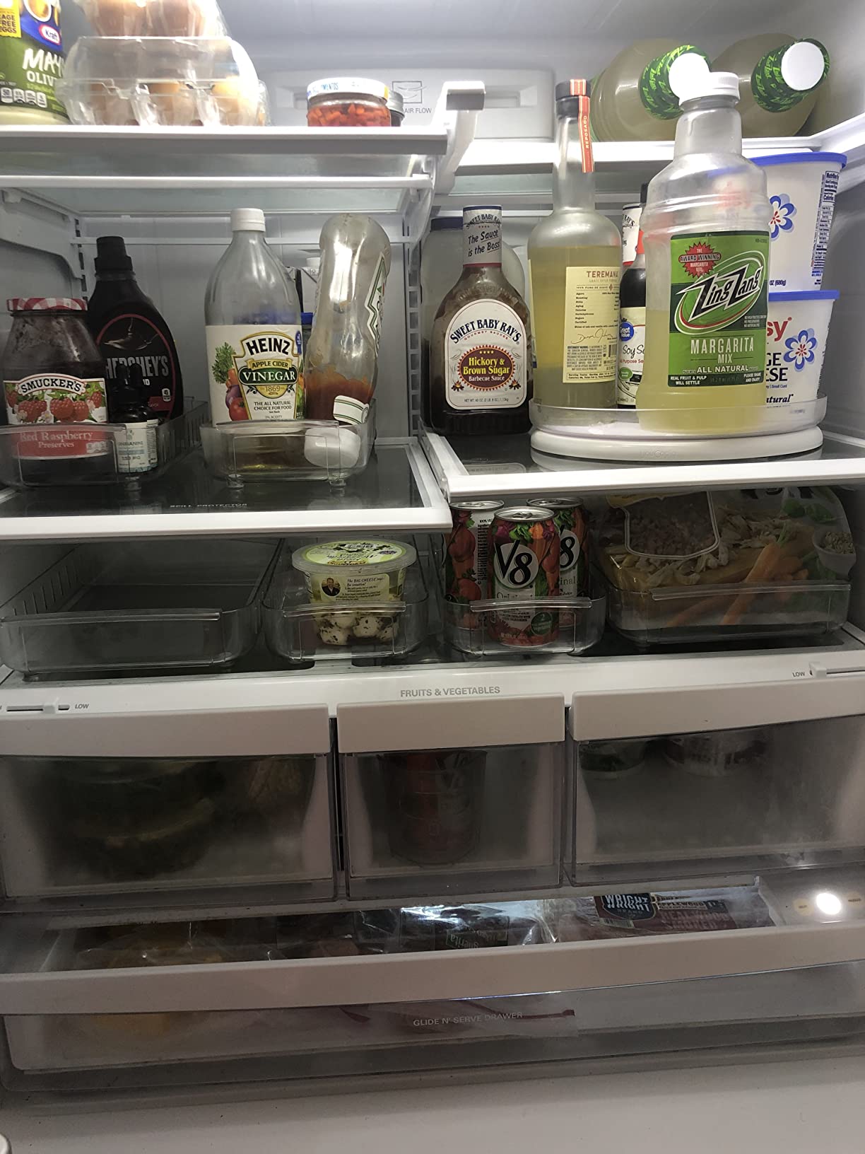 YouCopia RollOut Fridge Caddy BPA-Free Clear Rolling Refrigerator Organizer Bin with Adjustable Dividers customer photo 1