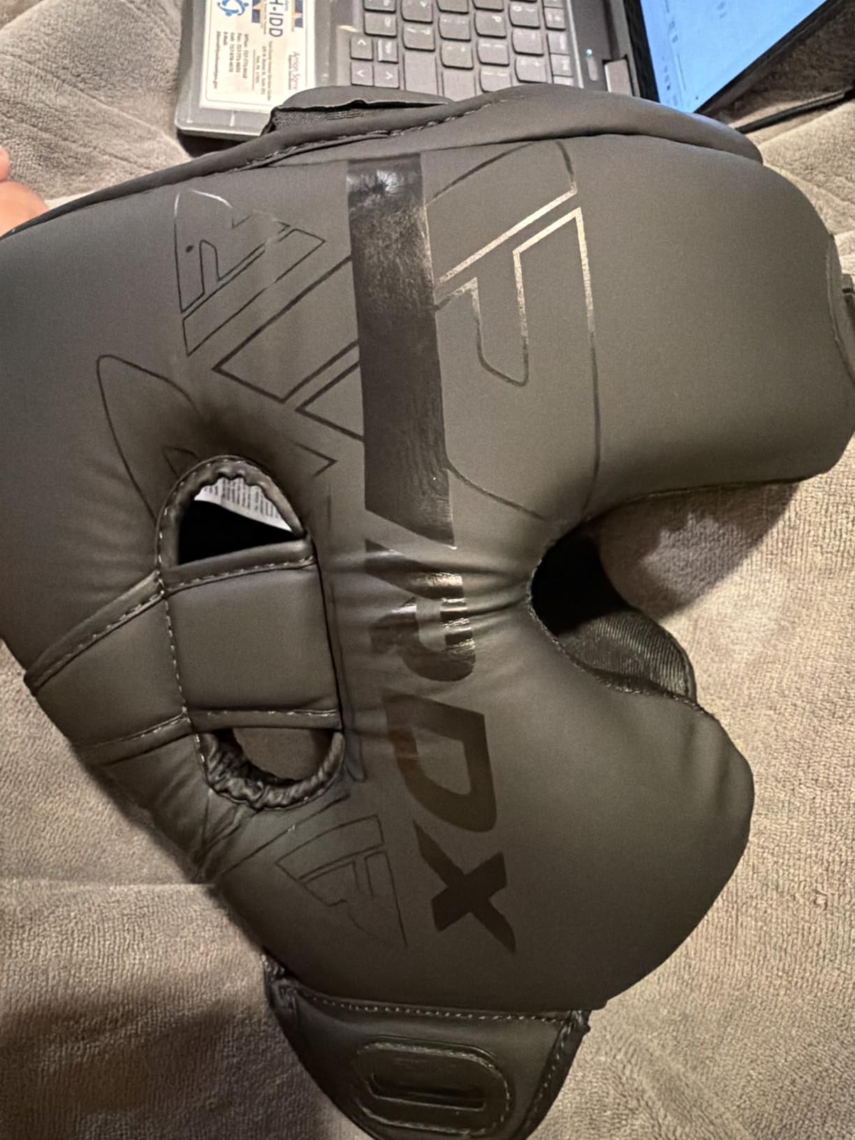 RDX Boxing Headgear, MMA Training, Adjustable Padded Kara, Muay Thai Headgear, Kickboxing, Sparring, Martial Arts, Karate, Taekwondo Helmet customer photo 2