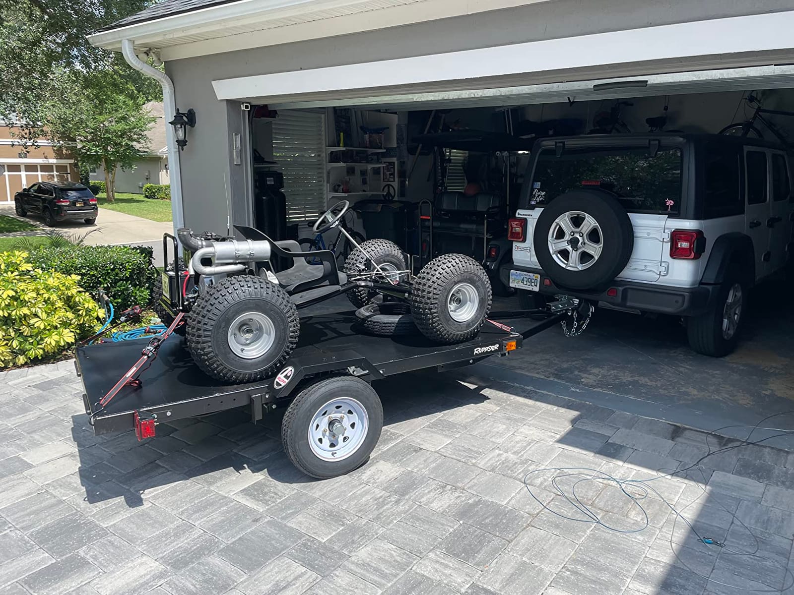 DK2 4 x 8 Single Axle Folding Utility Trailer, Load Capacity 1450 lb, Model# MFT4X8 customer photo 1