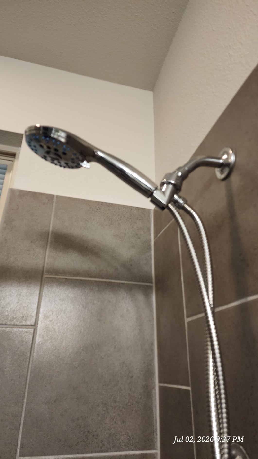 AquaCare 8-mode High Pressure Handheld Shower Head with 2-mode Power Wash | Stay Clean Nozzles, Dual Power Wash for Tub, Tile & Pets, Long 6 ft. Stainless Steel Hose, Wall & Overhead Brackets / Chrome customer photo 1
