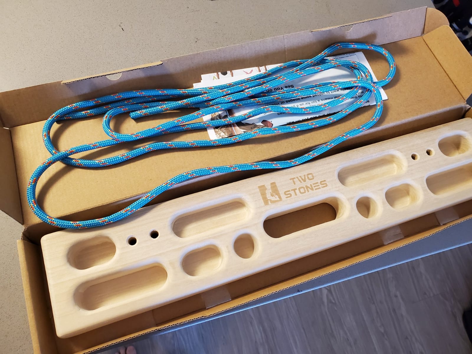 Two Stones Portable Hangboard | Rock Climbing Hangboard | Hang Board for Climbing | Rock Climbing Gifts for Rock Climbers for Climbers | Bouldering Gifts customer photo 1