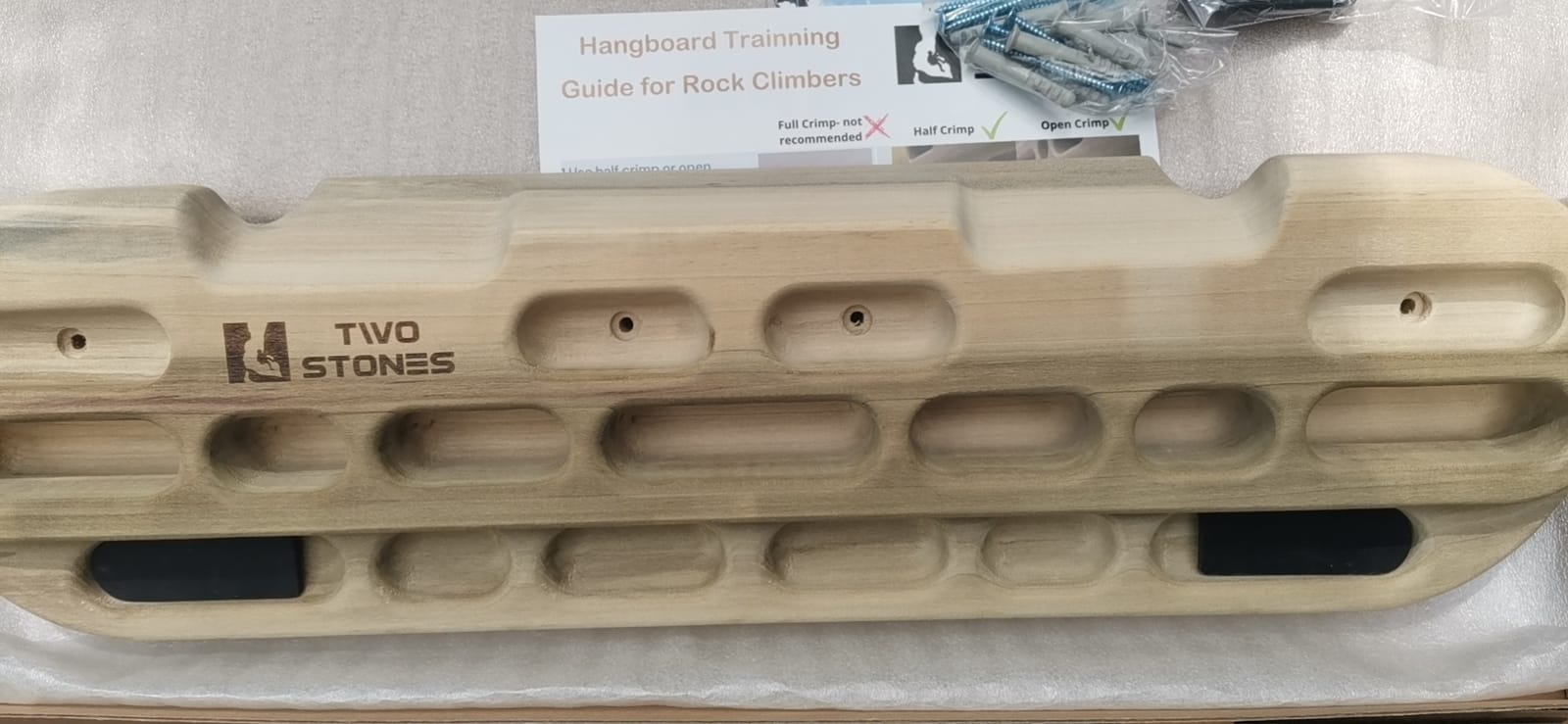 TWO STONES Climbing Hangboard Rock Climbing Training as Climbing Fingerboard with Jugs, Slopes and Edges, Pockets as Door Mounted Training Station Rock Climbing Pull Up Bar customer photo 2