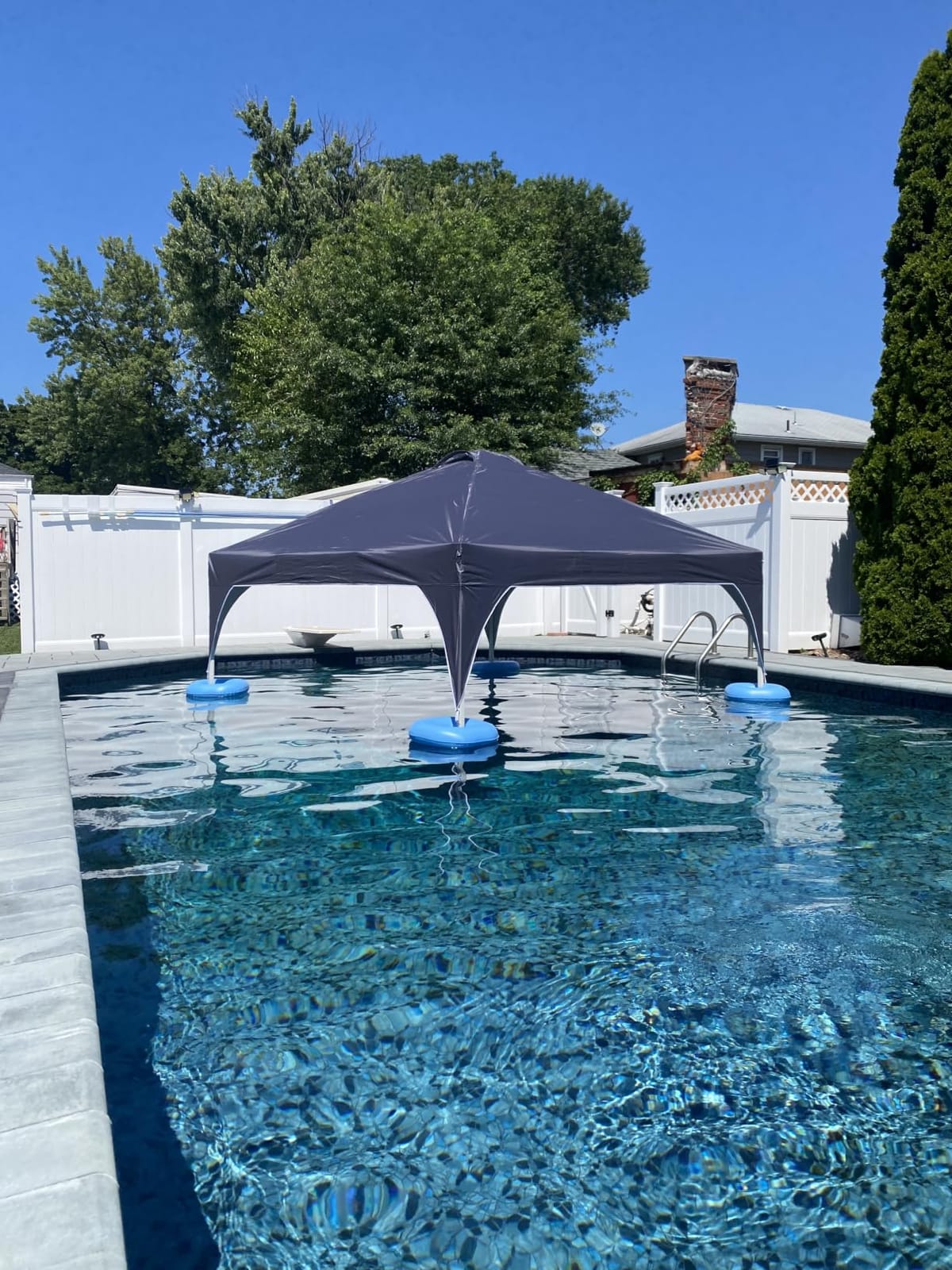 Yaheetech 10x10 Pop Up Canopy Tent for Outdoor Events, White | Easy Set-Up Instant Shelter with UV Protection, Wheeled Carry Bag & 4 Sandbags for Parties, Patios & Outdoor Use customer photo 2