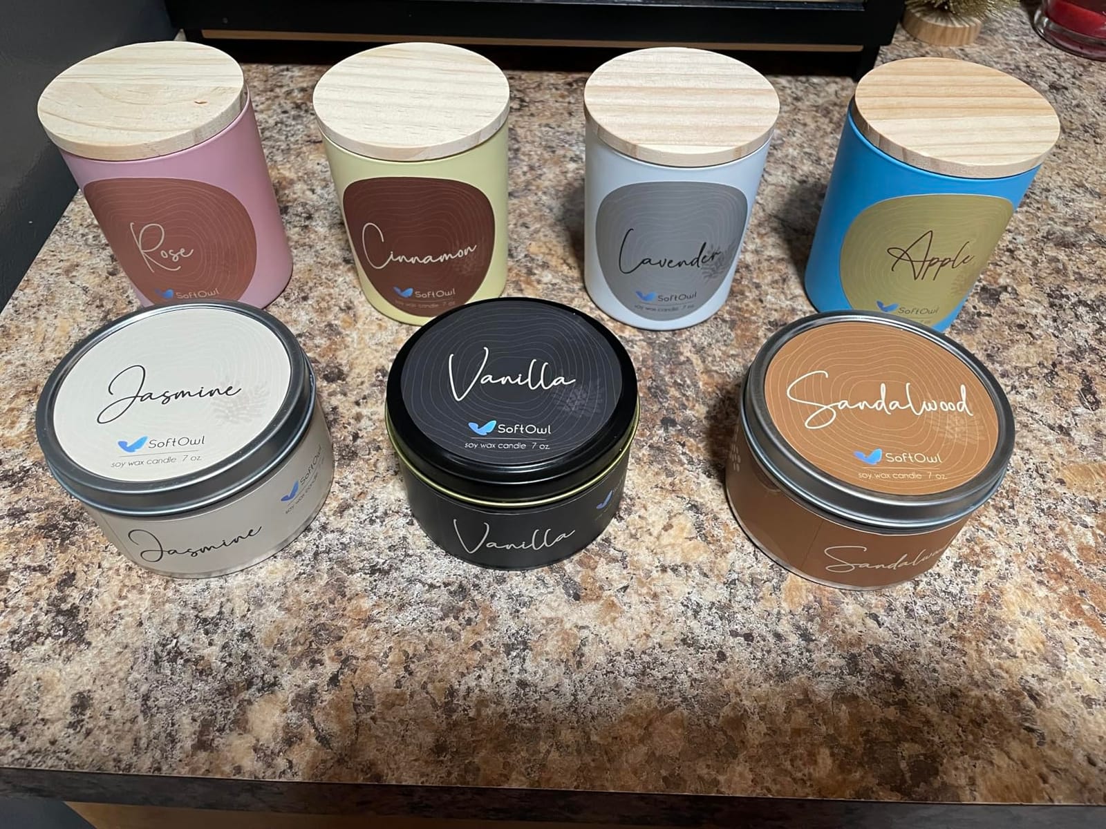 SoftOwl Premium Soy Candle Making Kit - Full Set - Soy Wax, Big 7oz Jars & Tins, 7 Pleasant Scents, Color Dyes & More - Perfect as Home Decorations - DIY Starter Scented Candles Making Kit customer photo 1
