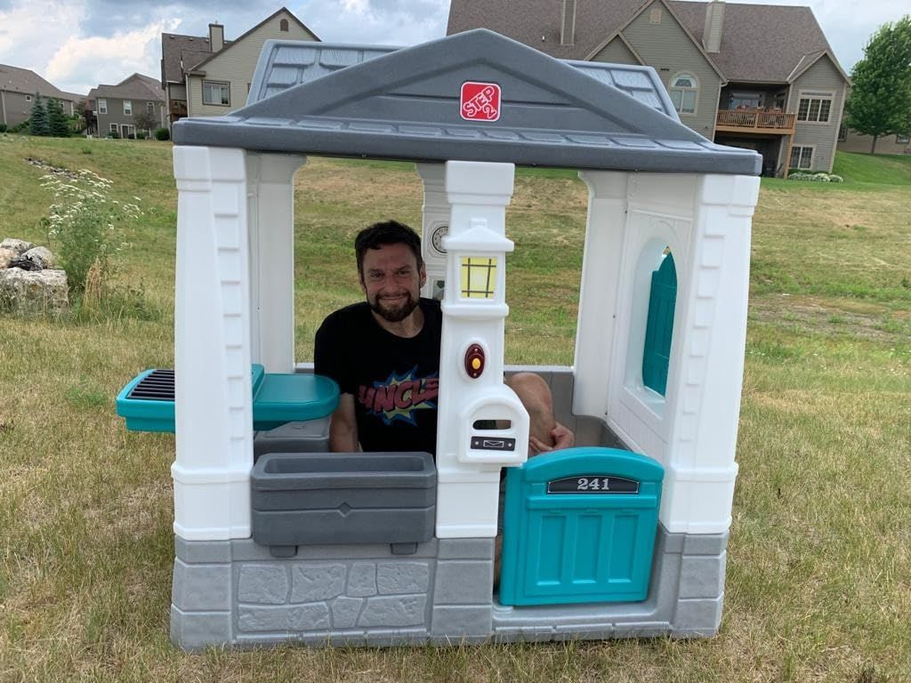 Step2 Neat & Tidy Cottage Kids Playhouse, Indoor and Outdoor Playset, Interactive Sounds, Toddlers 1.5+ Years Old, Easy to Assemble, Grey customer photo 1