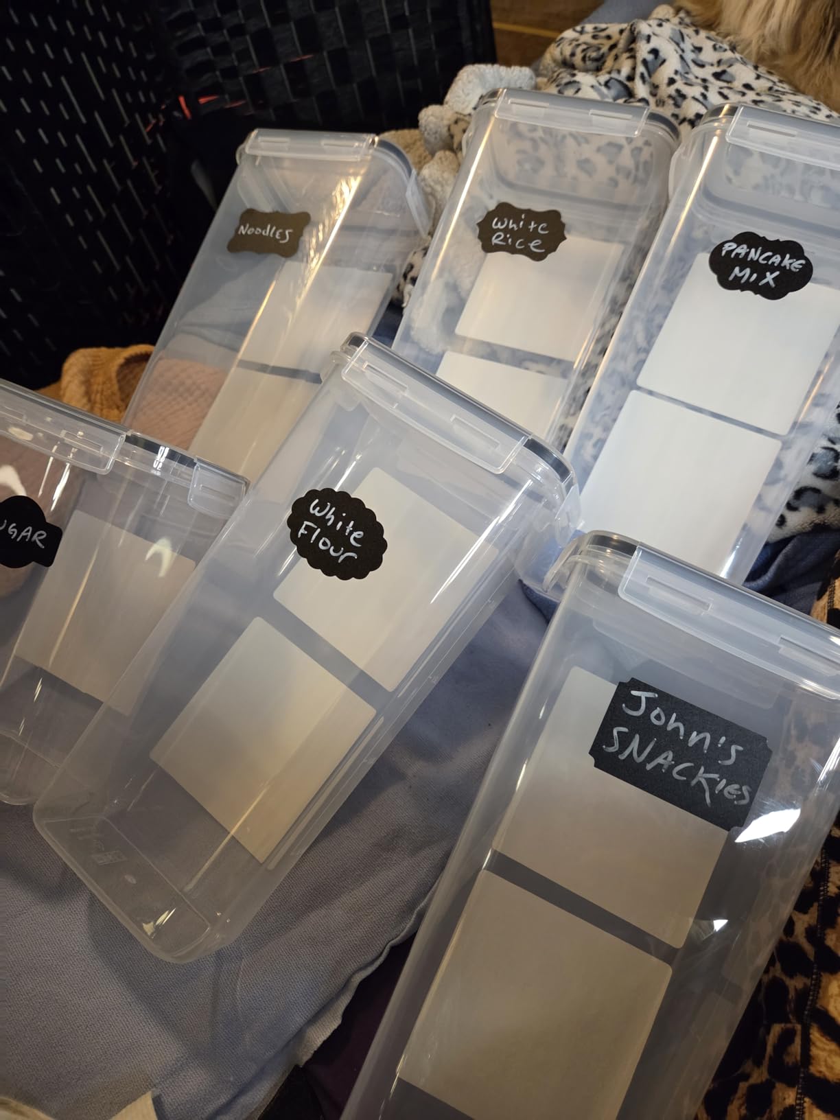 Vtopmart Airtight Food Storage Containers with Lids, 24 pcs, Black | For Cereal Pasta Snack Flour Sugar, BPA Free, Airtight Seal, Multiple Sizes, Dishwasher Safe (Not Lids), Includes 24 Labels customer photo 2