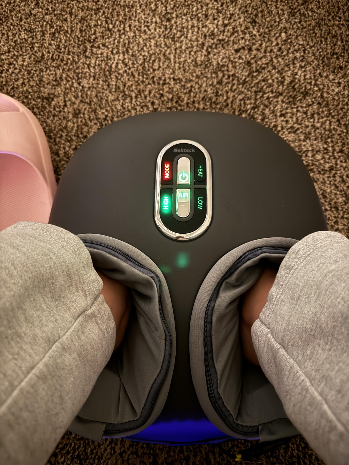 Nekteck Shiatsu Foot Massager with Heat & Air Compression Deep Kneading customer photo 2