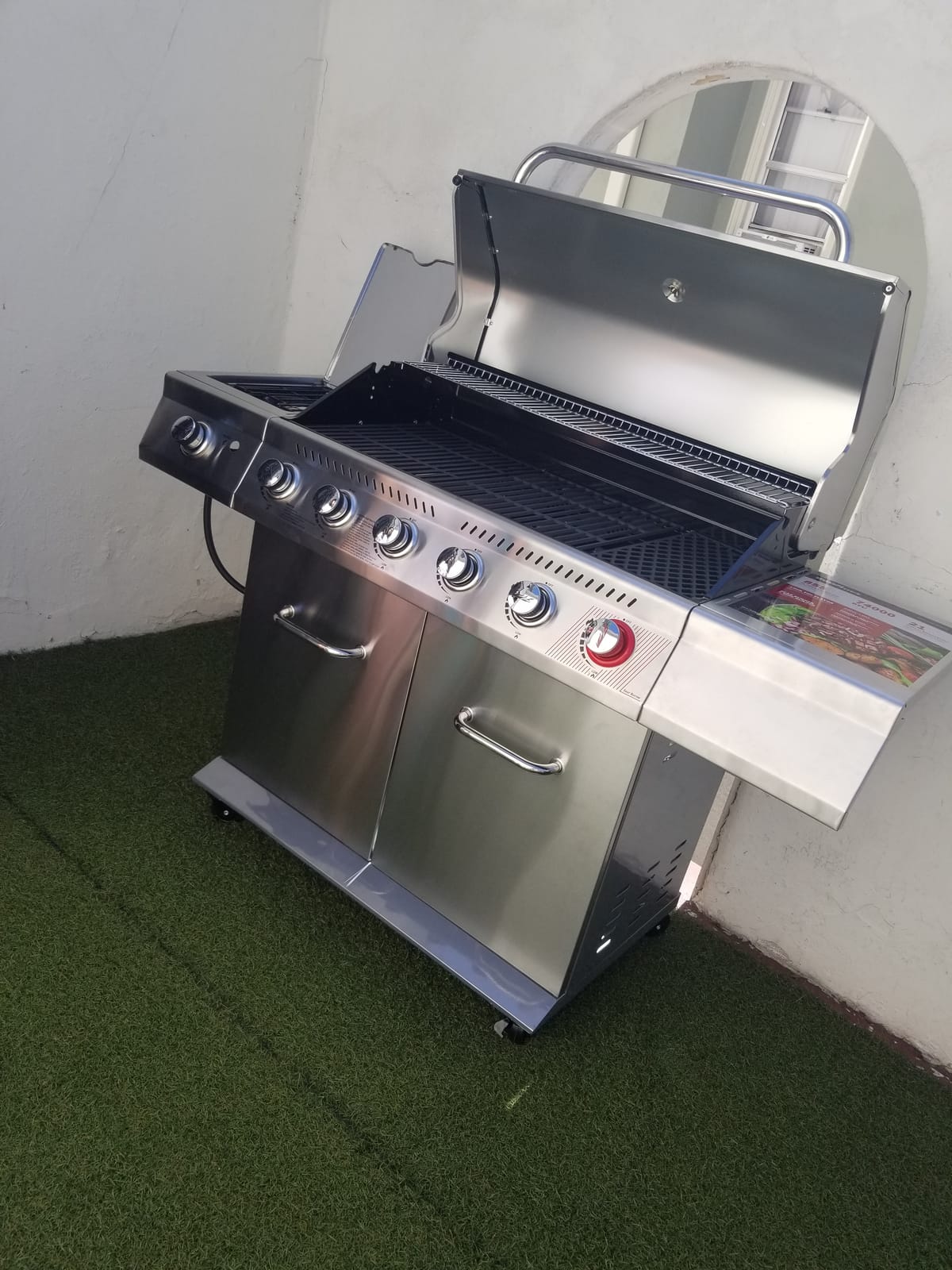 Royal Gourmet GA6402S 6-Burner Propane Gas Grill with Side Burner, Silver, 74,000 BTU, Cabinet Style Outdoor BBQ Grill customer photo 1