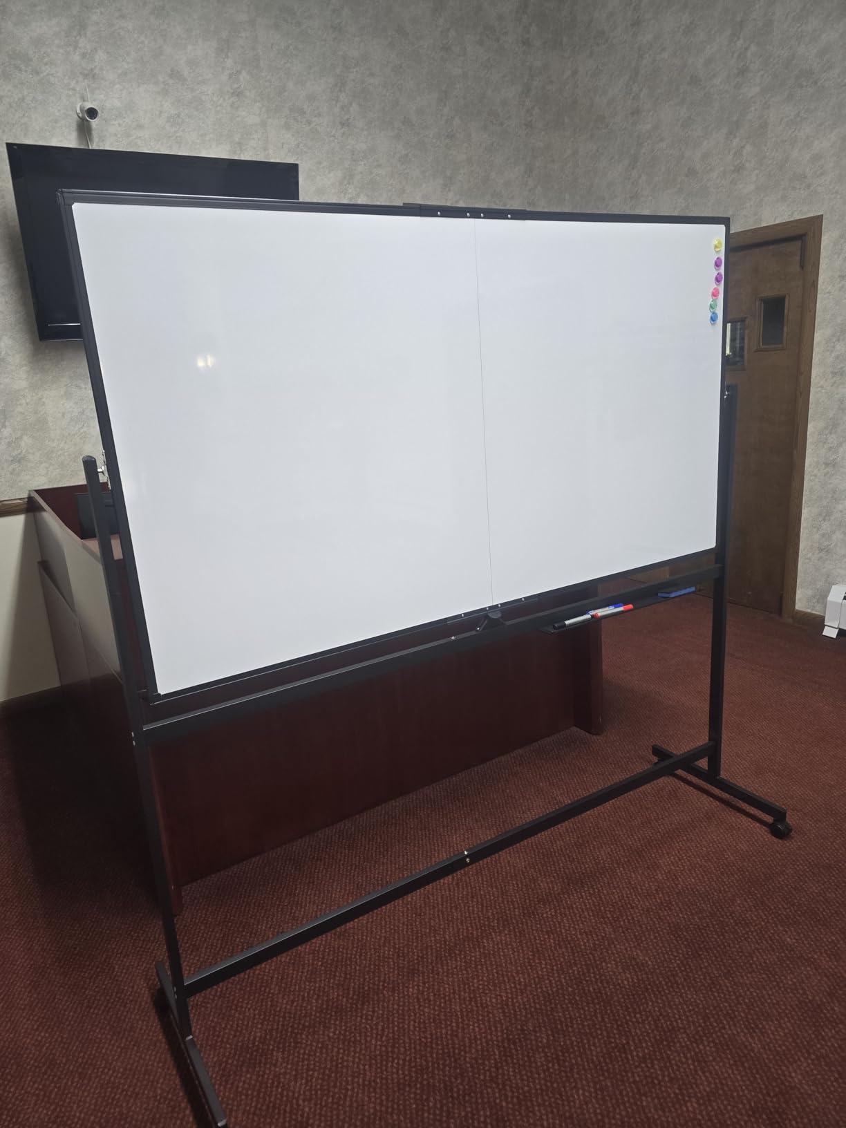 maxtek Rolling Whiteboard, 72x40 Large Double-Sided White Board Dry Erase on Wheels, Giant Magnetic White Board Standing for Office, School, Home Office, Homeschool(72 x 40) customer photo 2