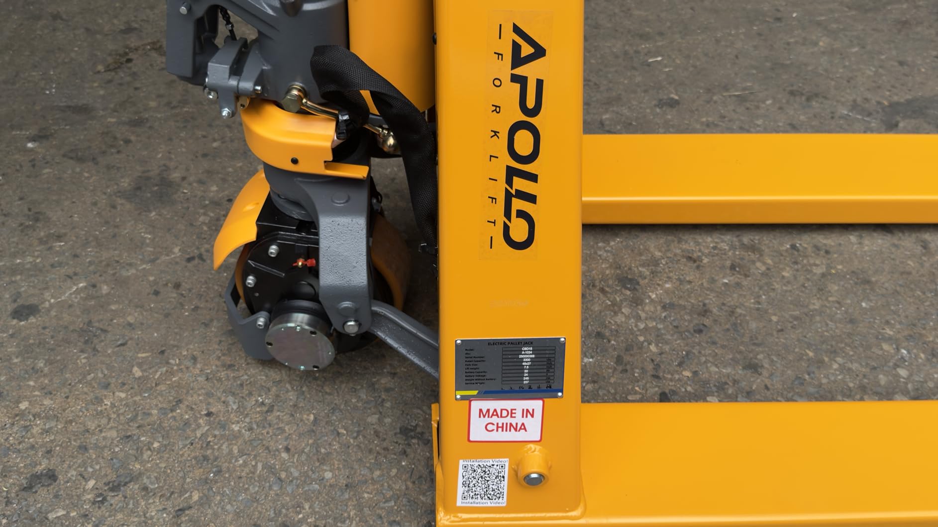 APOLLO Electric Pallet Jack Truck Lithium Battery 3300lbs Capacity | 48