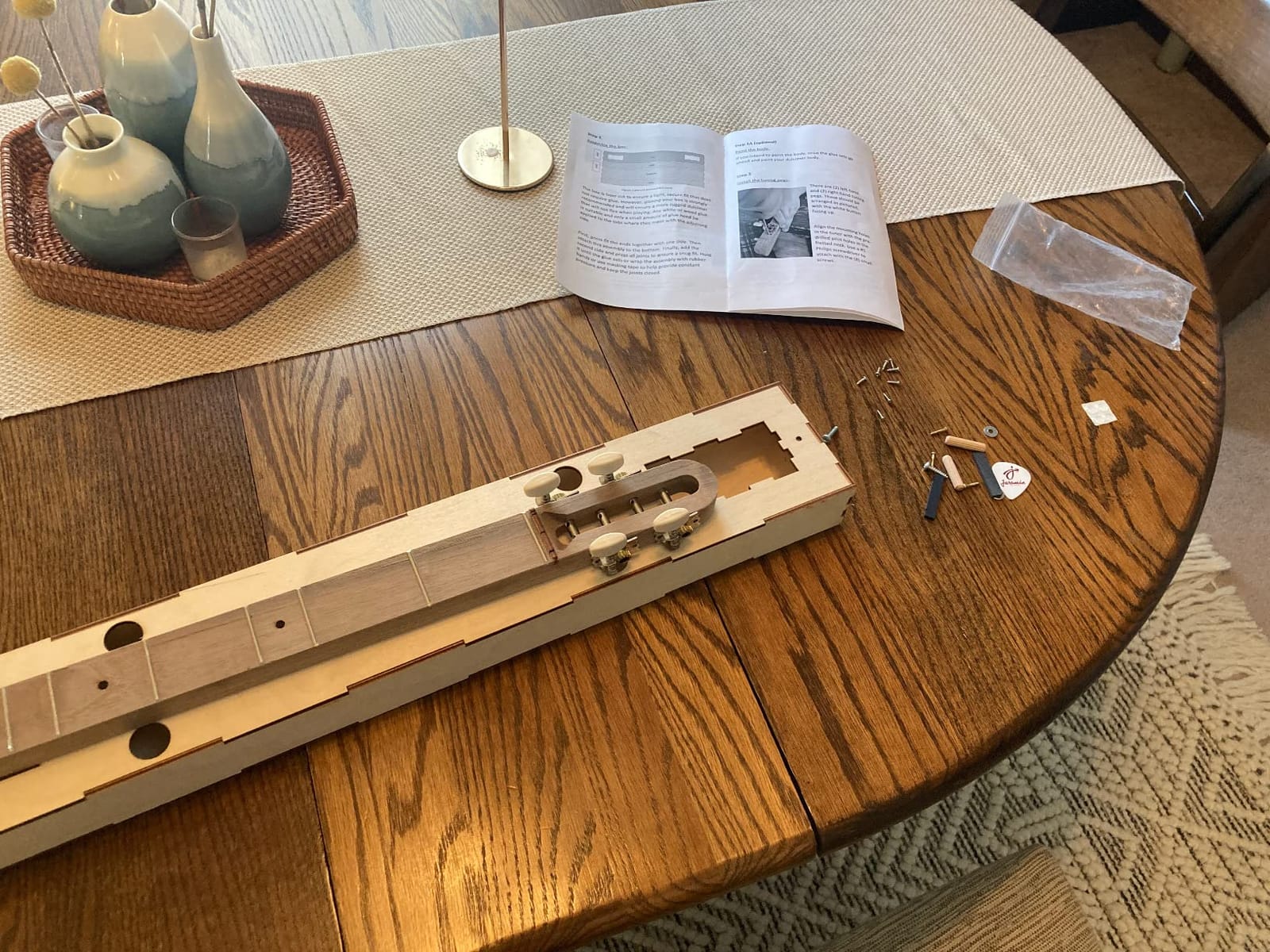 Mountain Dulcimer KIT Build-it-Yourself All WOOD 4-String Dulcimer with CHERRY neck. FUN and EASY to Build and PLAY! Great for Travel, GIFT - DIY Kit - Made in USA customer photo 1