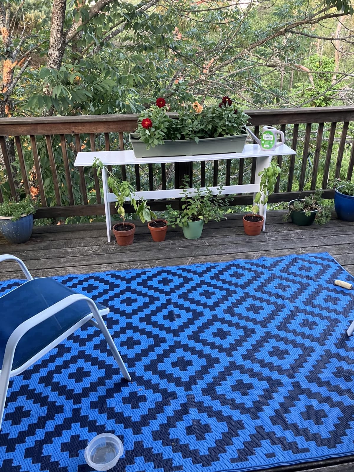 SAND MINE Waterproof Outdoor Rug 5x8 ft, Plastic Reversible Rug, Modern Area Rug, Black & Beige customer photo 1