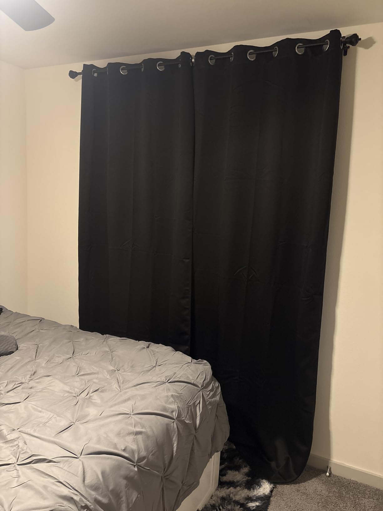 Joydeco Blackout Curtains for Bedroom 84 Inch - Black Out Curtains with Grommets Thermal Insulated Room Darkening Light Blocking, Noise Reducing & Wrinkle-Free Drapes for Living Room Windows, 2 Panels customer photo 2