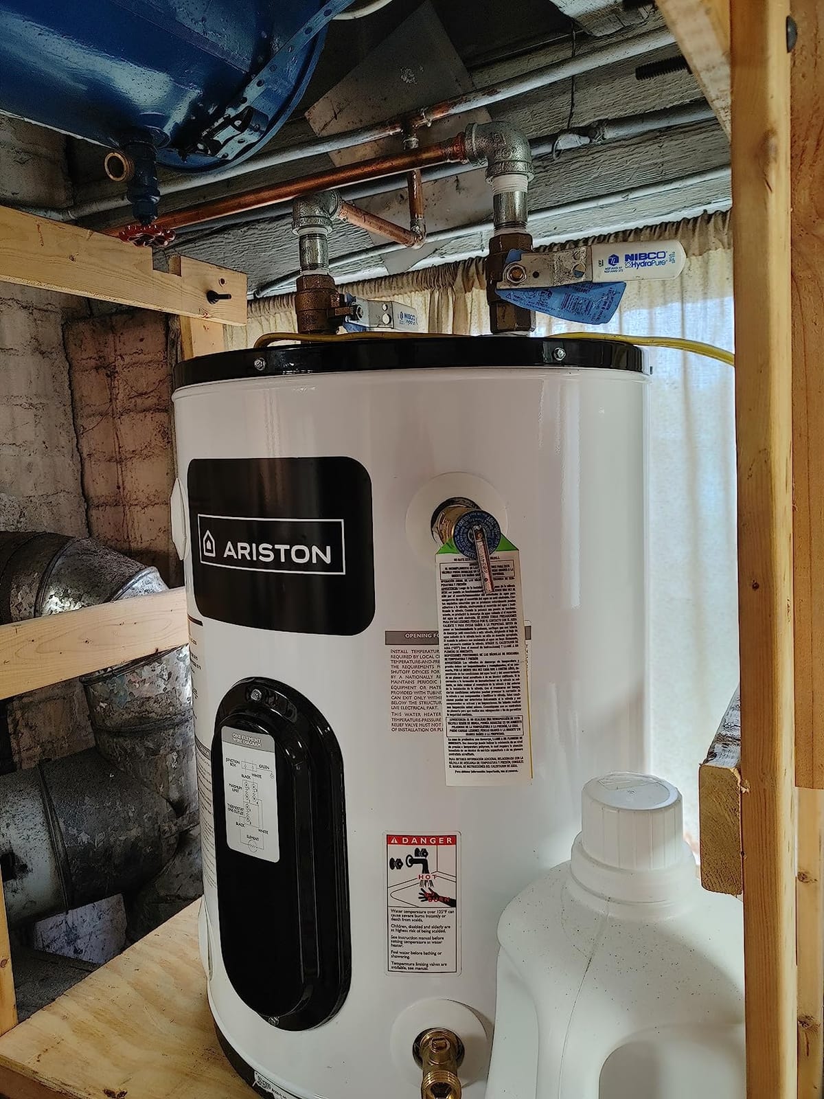 12 Gallon, 120V – Ariston Electric Water Heater – Compact Point of Use Tank for RV, Camper, Small Spaces, Heating Solution for Under Sink, Versatile Electric Tank for Bathroom, Shower customer photo 1