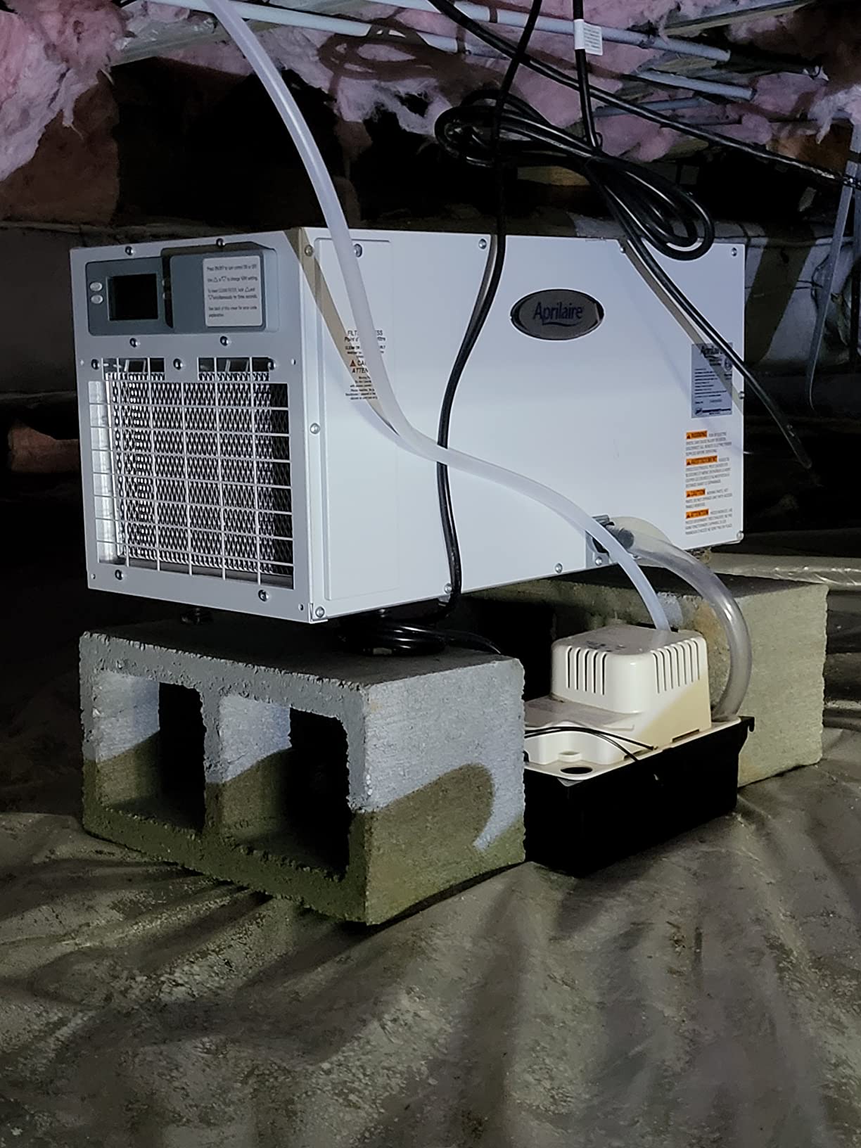 AprilAire E070 Pro 70-Pint Crawl Space Dehumidifier with Drain Hose, Commercial-Grade Whole-House Dehumidifier for Crawlspace, Basement, or Whole Home up to 2,200 sq. ft. customer photo 1