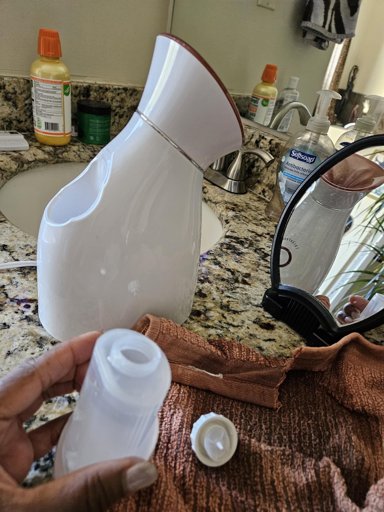 Colorfarm Facial Steamer with Nano Ionic Steam for Deep Cleaning Home Spa | Fine Nano Mist, Deep Pore Cleansing, Skin Hydration, Refreshes Dry Skin, Relaxing Self-Care Facial Care, Healthy-Looking Glow customer photo 2