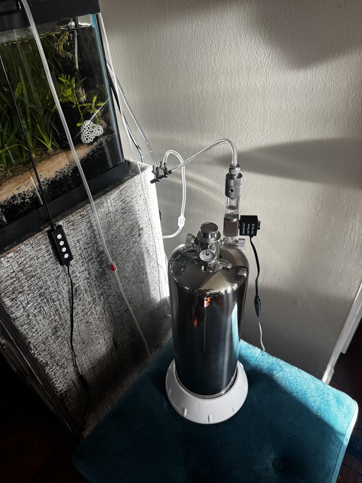 MagTool 2025 Upgraded 2.5-5L DIY Aquarium CO2 Generator Kit, Stainless Steel Bottle with Integrated Solenoid & Bubble Counter, Safety Valve, Main Switch, Complete Accessories for Planted Tanks customer photo 2