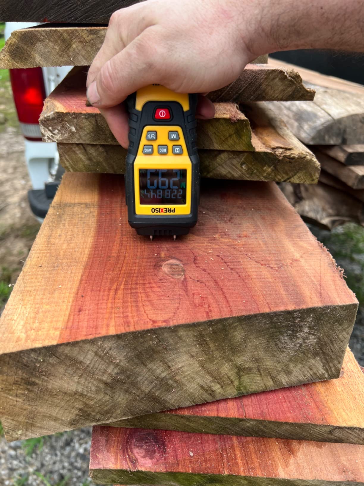 PREXISO Wood Moisture Meter, 7-in-1 Digital Moisture Meter, Mold Detector | Moisture Reader for Firewood, Woodworking, Walls, Home, Drywall, Paper, Floor - Pin-Type Water Leak Detector customer photo 2