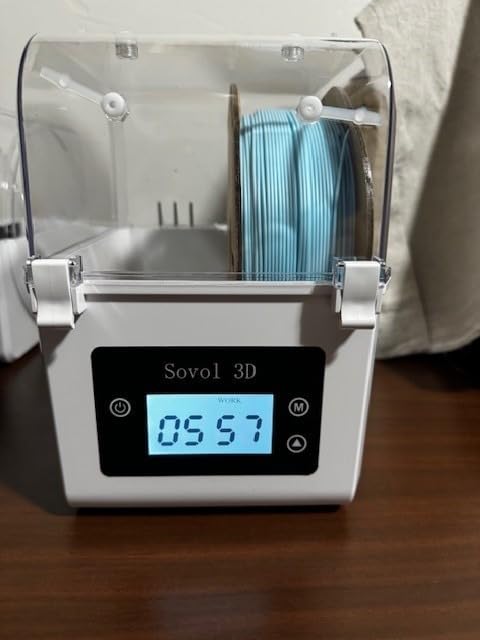 Sovol Filament Dryer 2026, SH01 Filament Dehydrator 3D Printer Spool Holder with Upgraded Fan, Dry Box for Keeping Filament Dry, Compatible with 1.75mm, 2.85mm PLA PETG TPU ABS customer photo 2