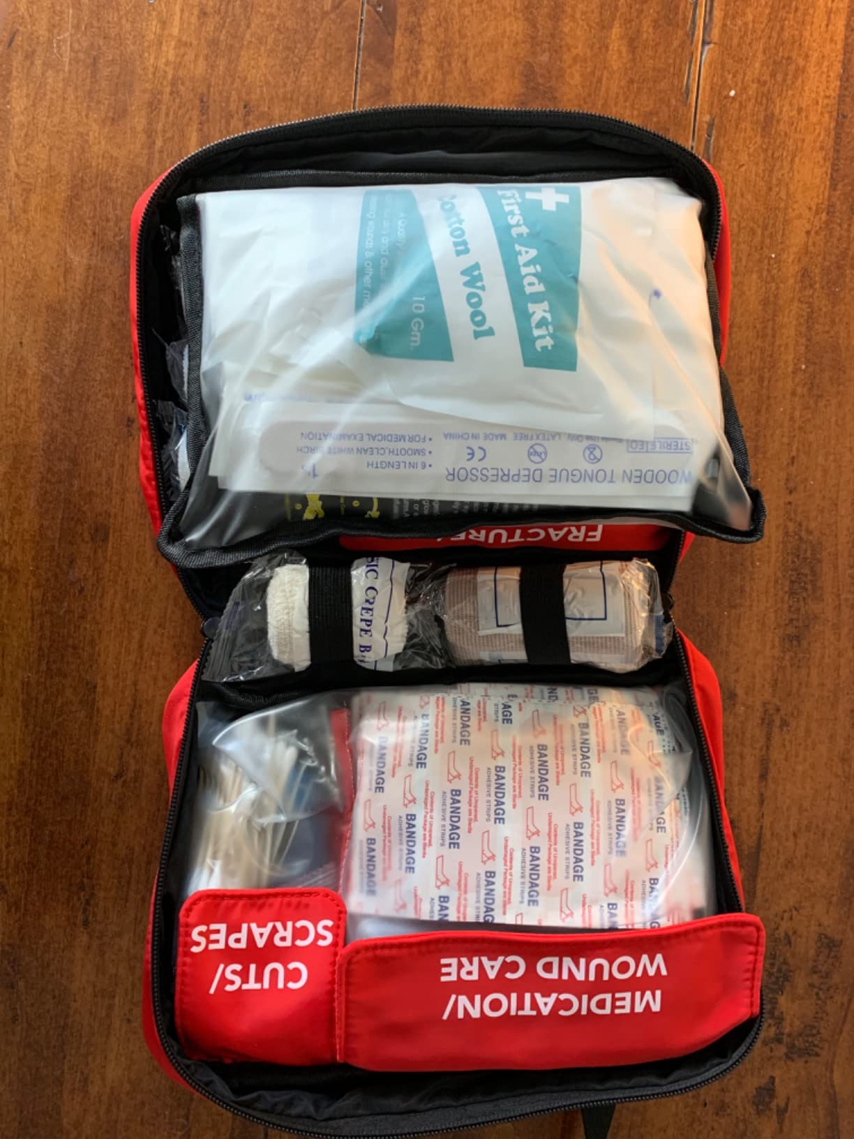 330 Piece First Aid Kit, Premium Waterproof Compact Trauma Medical Kits for Any Emergencies, Ideal for Home, Office, Car, Travel, Outdoor, Camping, Hiking, Boating (Red) customer photo 1